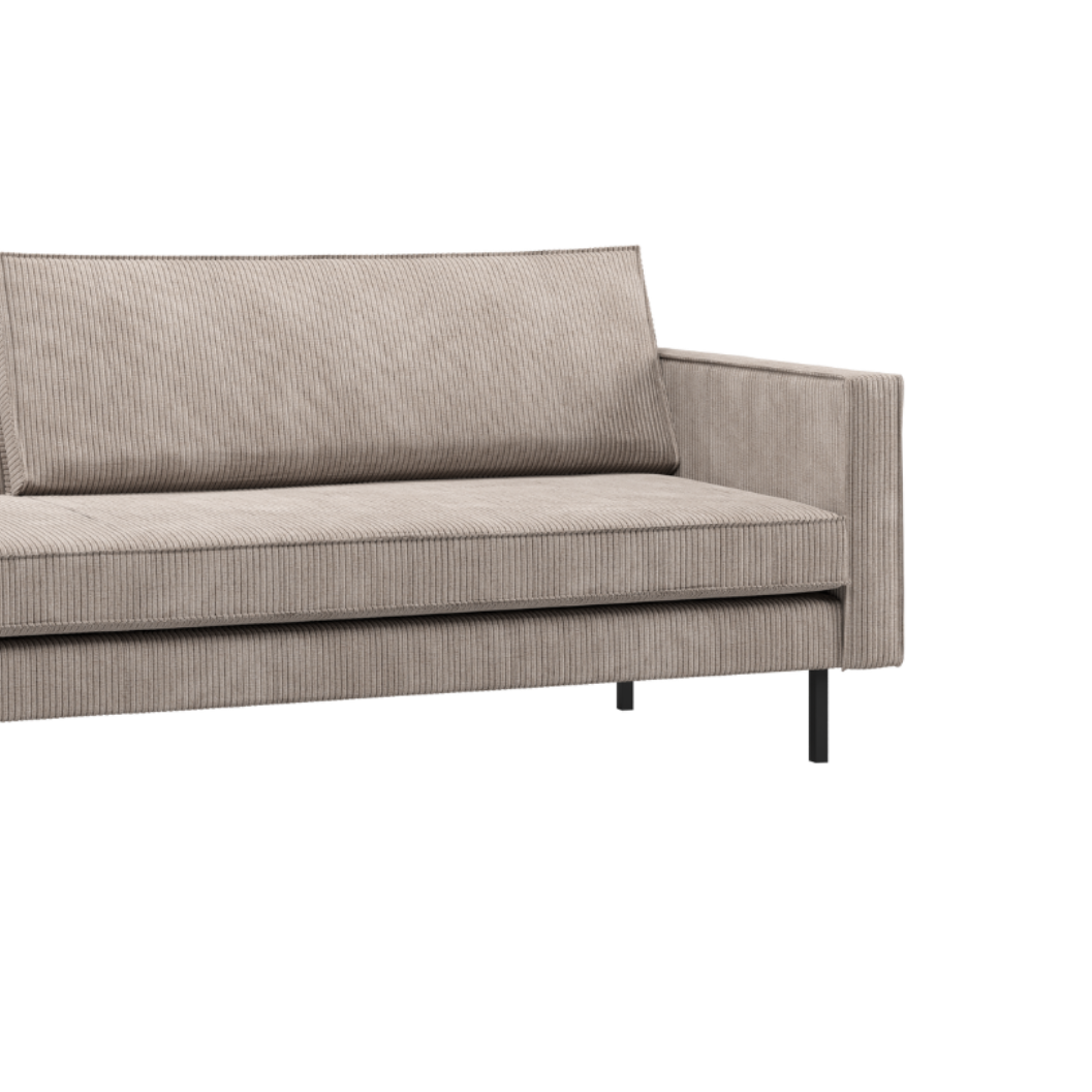 Right-facing chaise longue RODEO sand corduroy