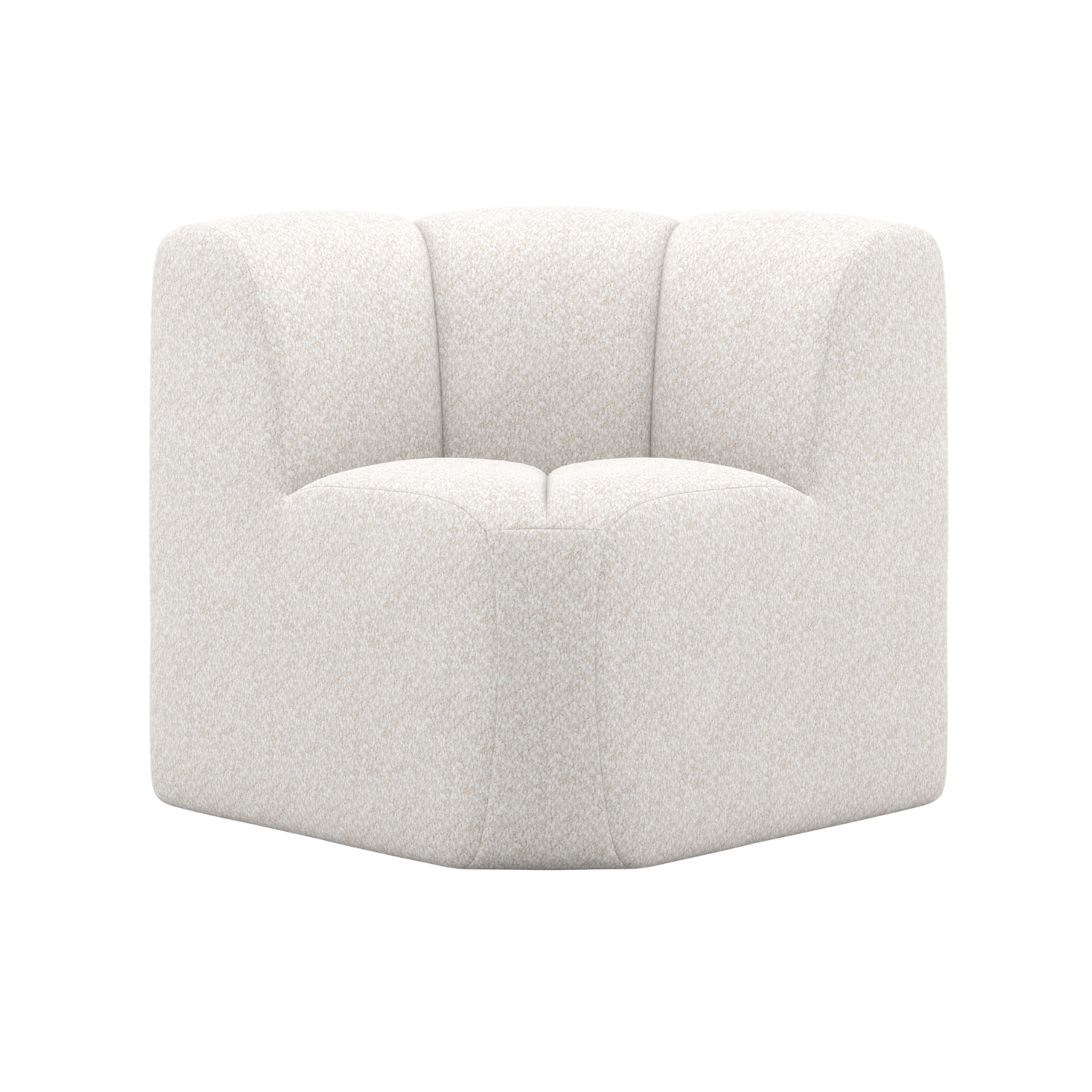 Modulaire bank MOJO BENCH - hoekelement ecru schapenvacht