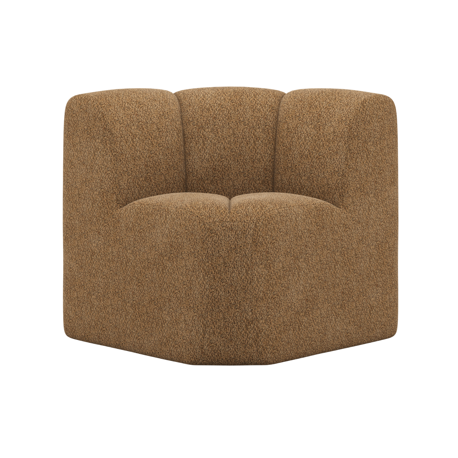 Modulaire bank MOJO BENCH - hoekelement honingkleurige schapenvacht