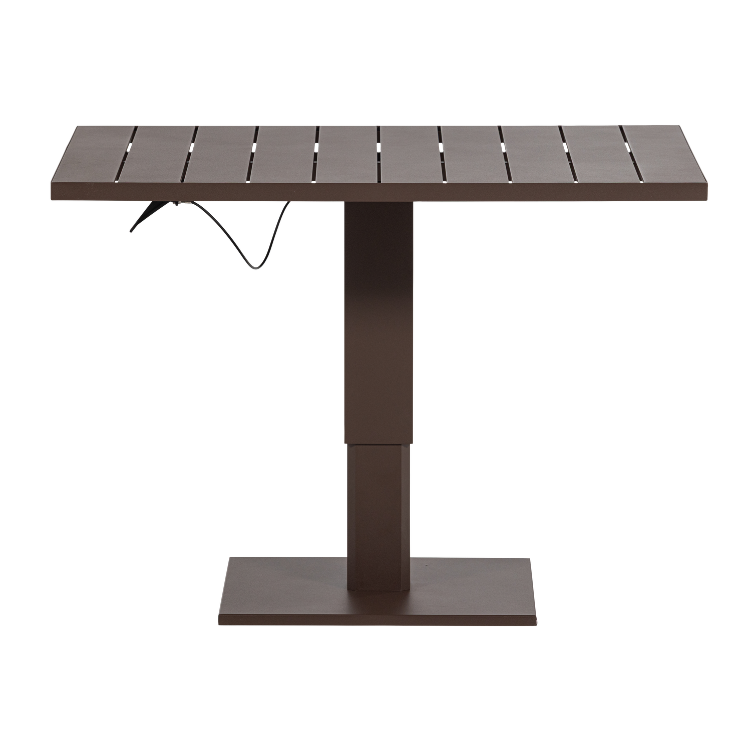 Adjustable Outdoor Table TESSO Brown