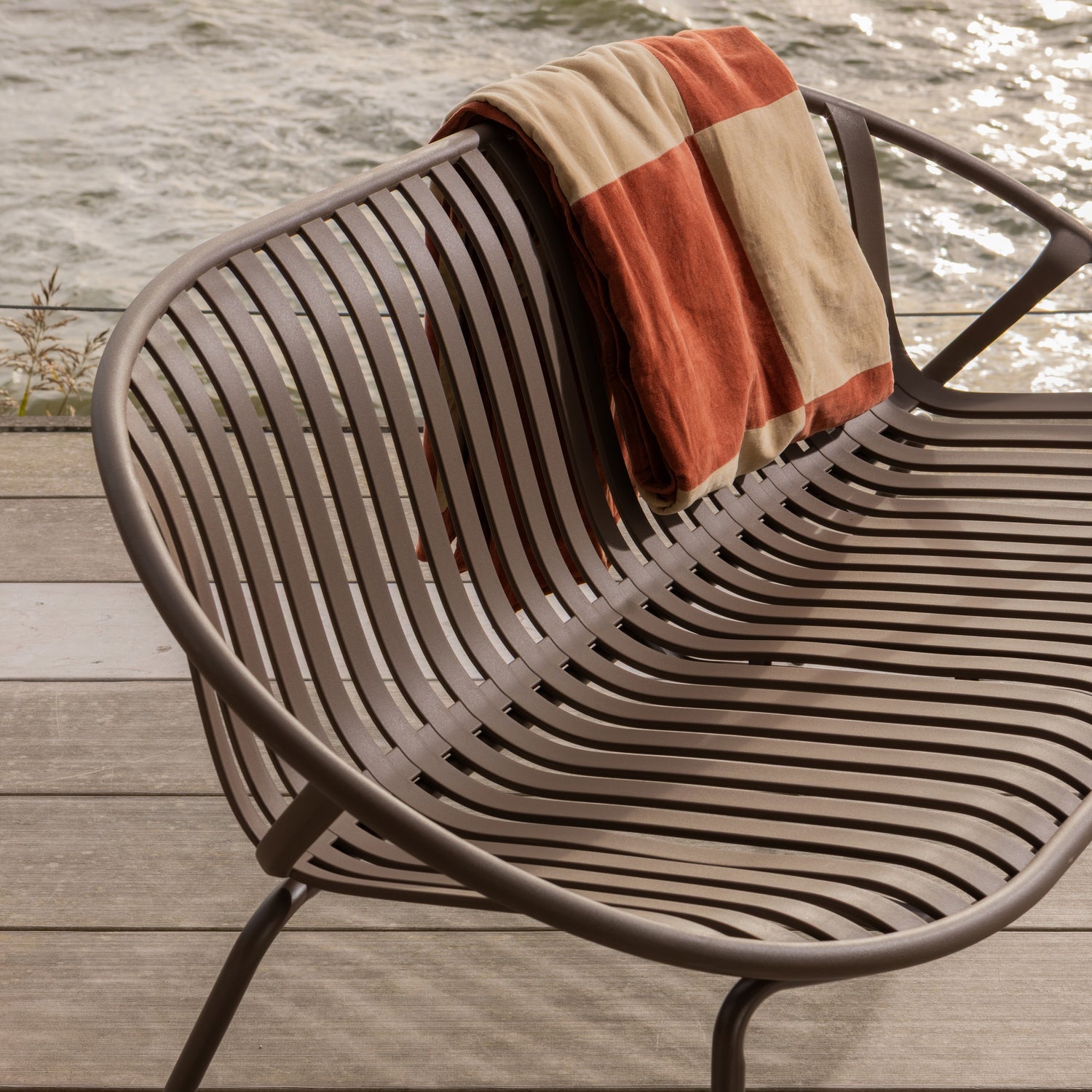 Tweedelige tuinbank BRUCE bruin