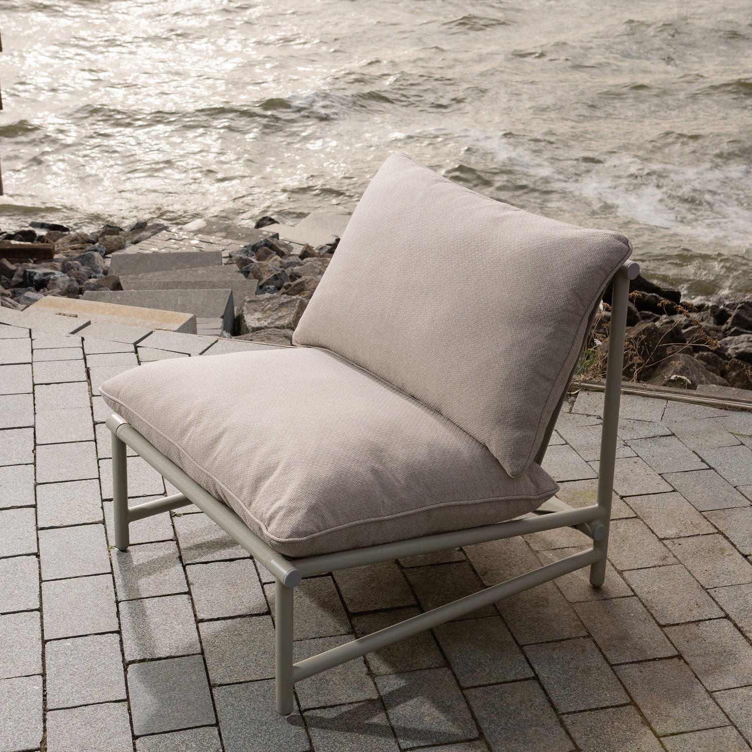 ELVO Beige Garden Armchair