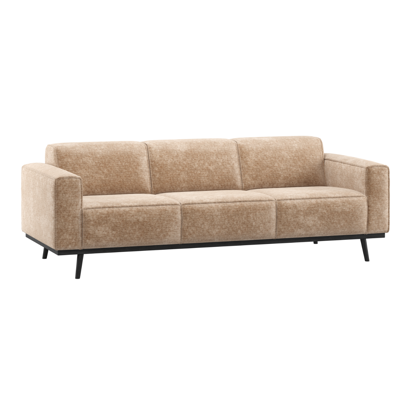 3-Seater Sofa STATEMENT Peach Chenille