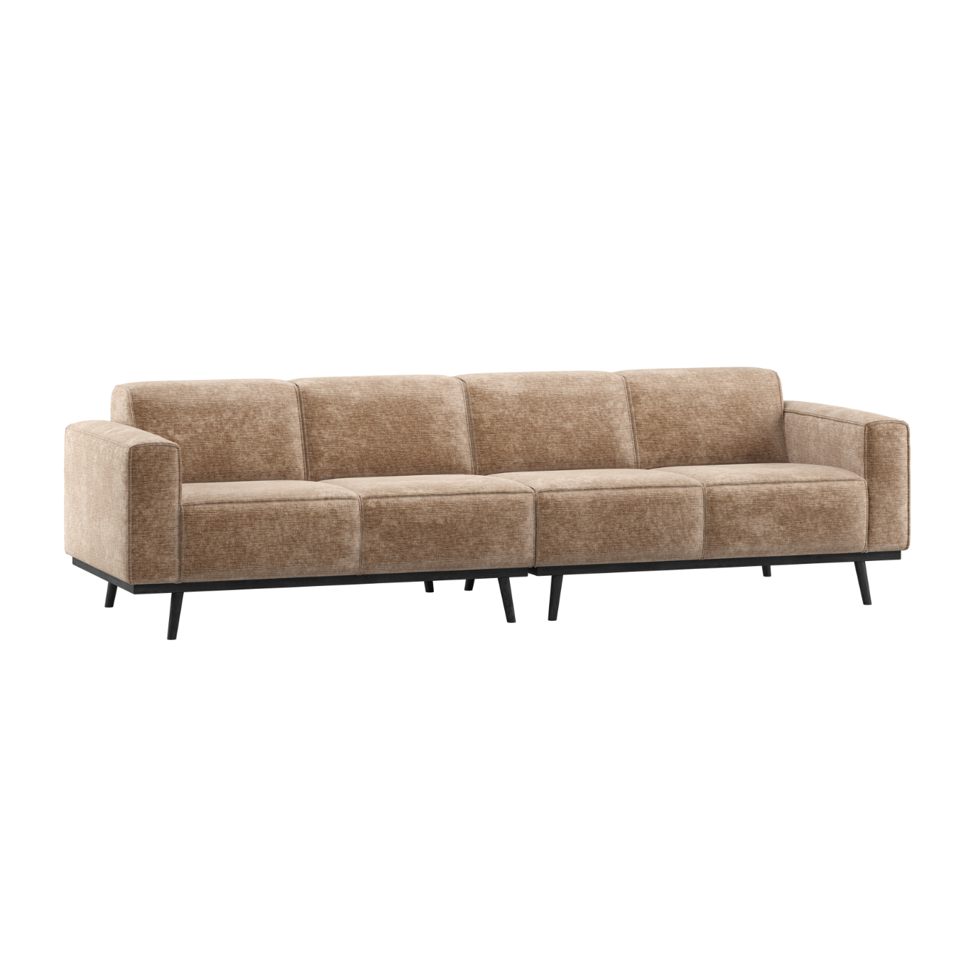 4-Seater STATEMENT Sofa in Dark Beige Chenille