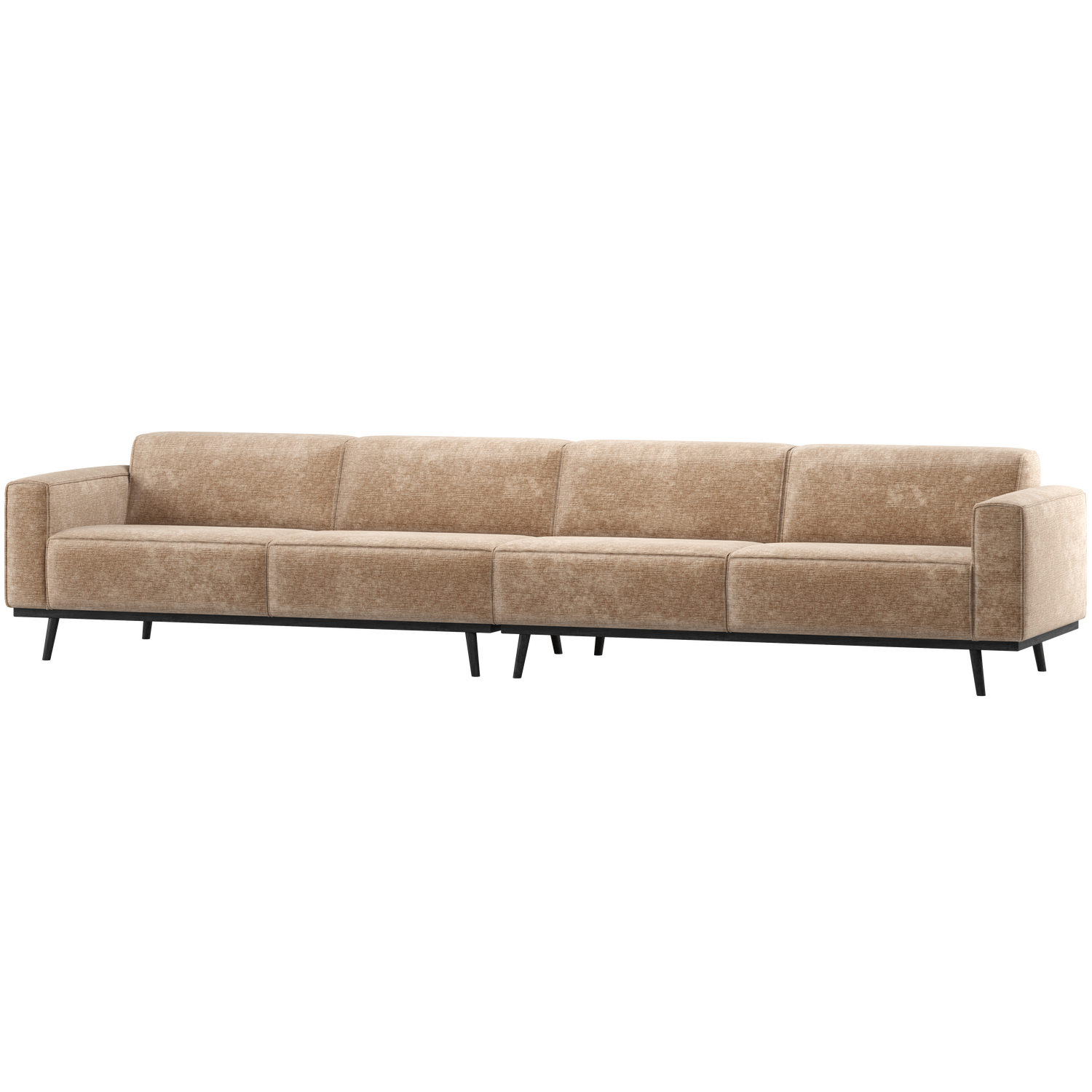 Sofa für 4 Personen STATEMENT pfirsichfarbener Chenille