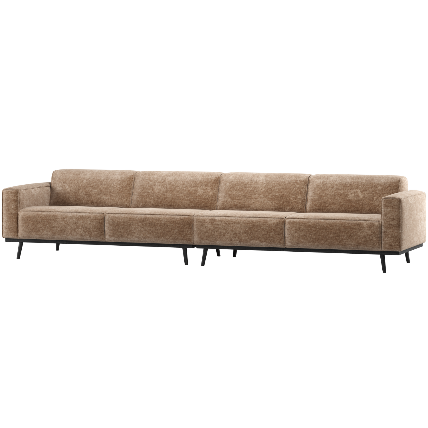 4-Seater STATEMENT Sofa in Dark Beige Chenille