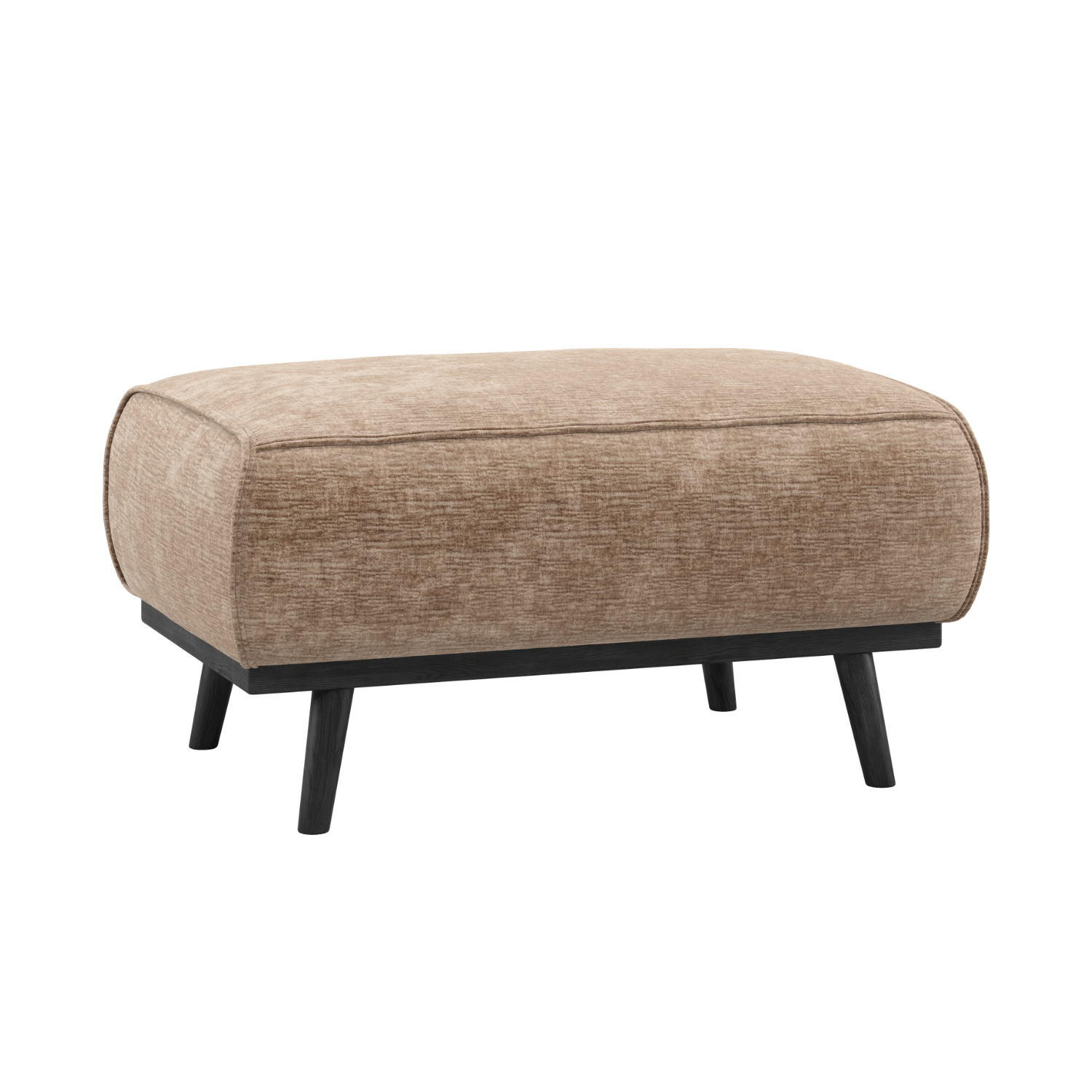 Voetenbank STATEMENT donkerbeige chenille