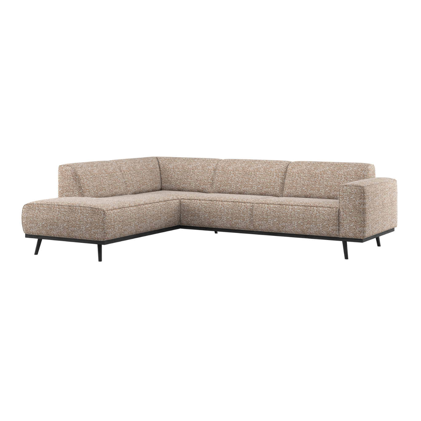 Left-facing Corner Sofa STATEMENT Light Brown Mélange