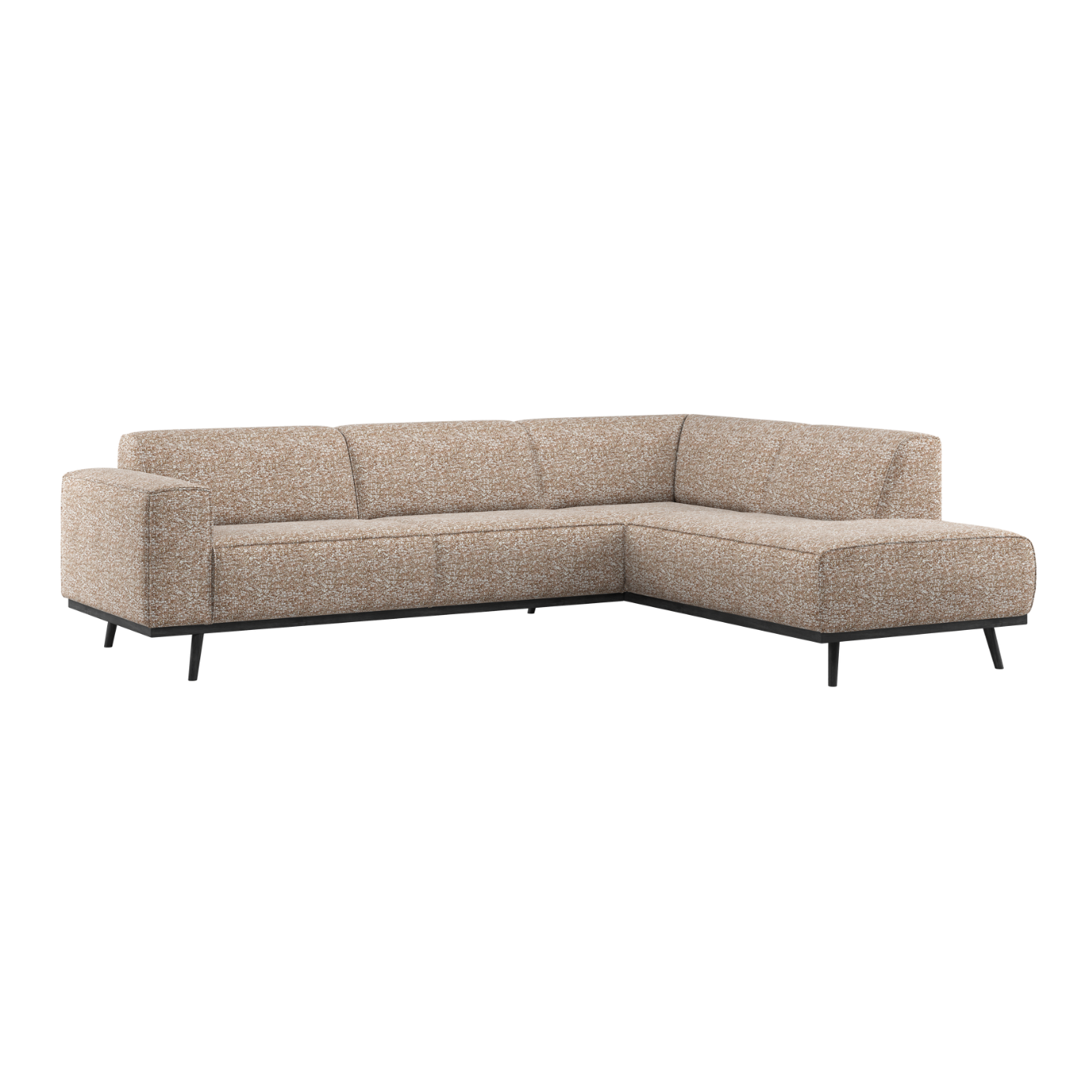 Right-facing Corner Sofa STATEMENT light brown mélange