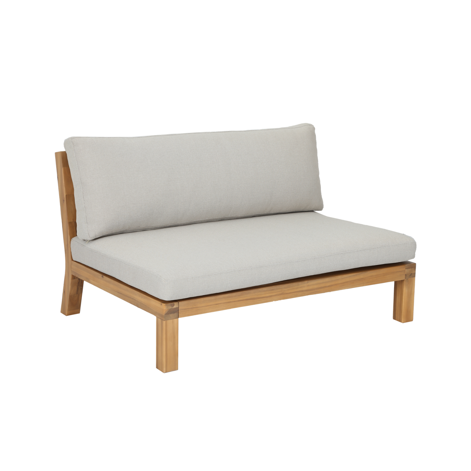 Outdoor RELAX armchair in beige with acacia base