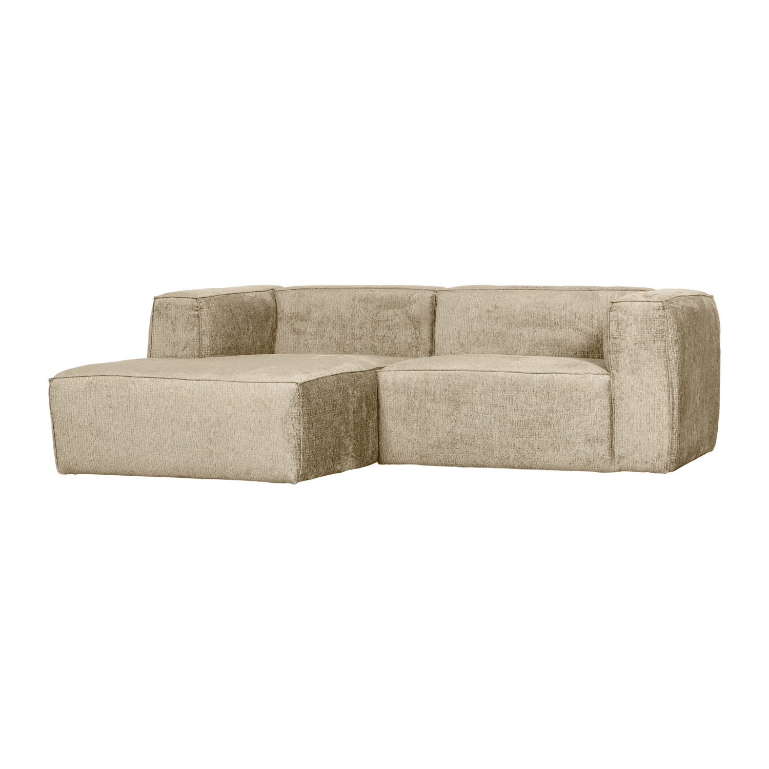 Left-facing BEAN corner sofa in sandy beige