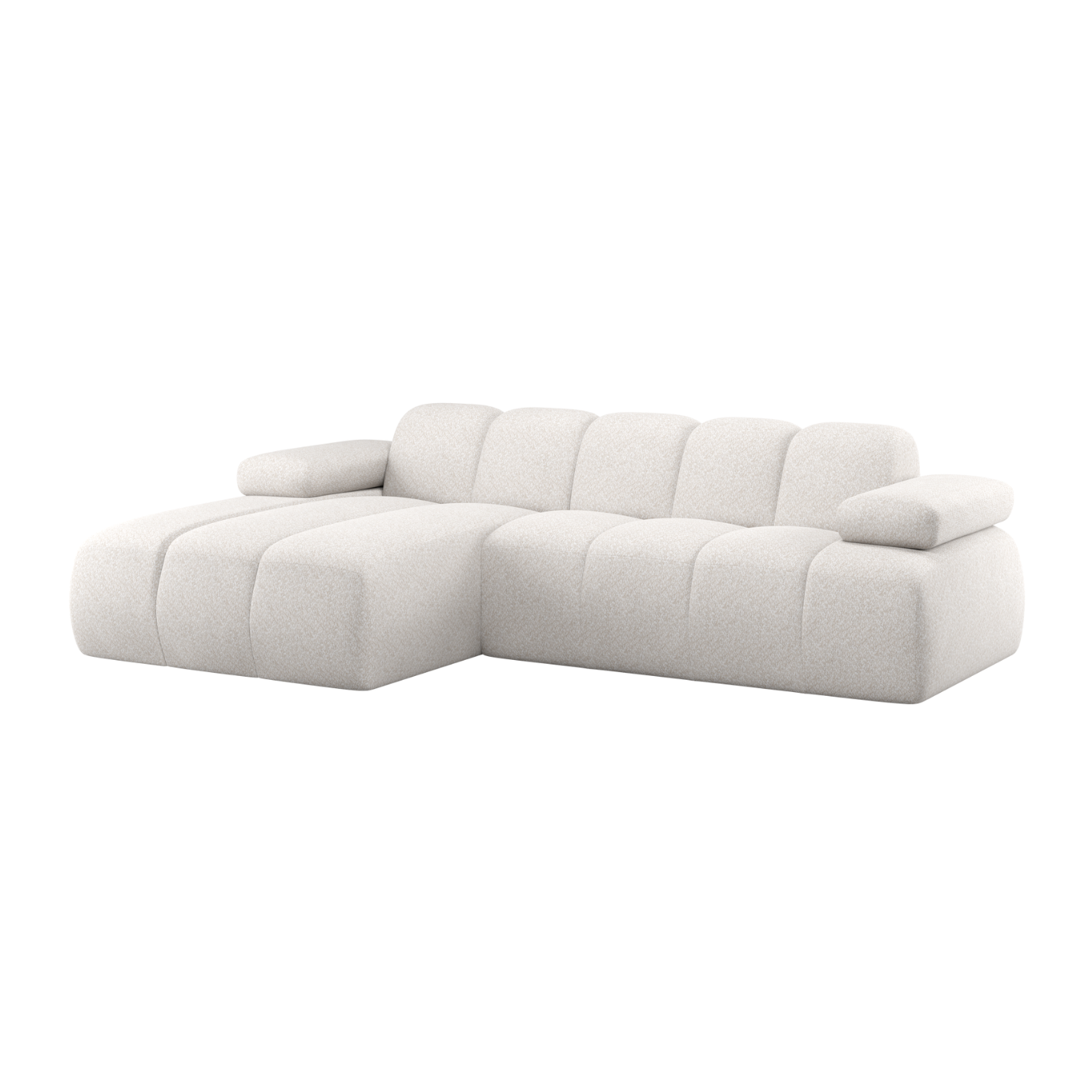 Modulaire linkerhoekbank MOJO ecru schapenvacht