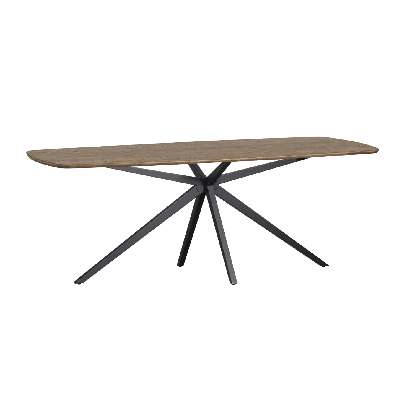 Tisch TABLO DANISH dunkles Eichenholz mit schwarzem Gestell