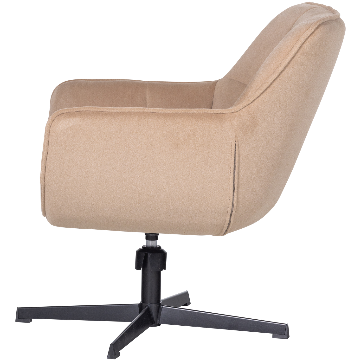 Draaistoel van fluweel WIBO beige