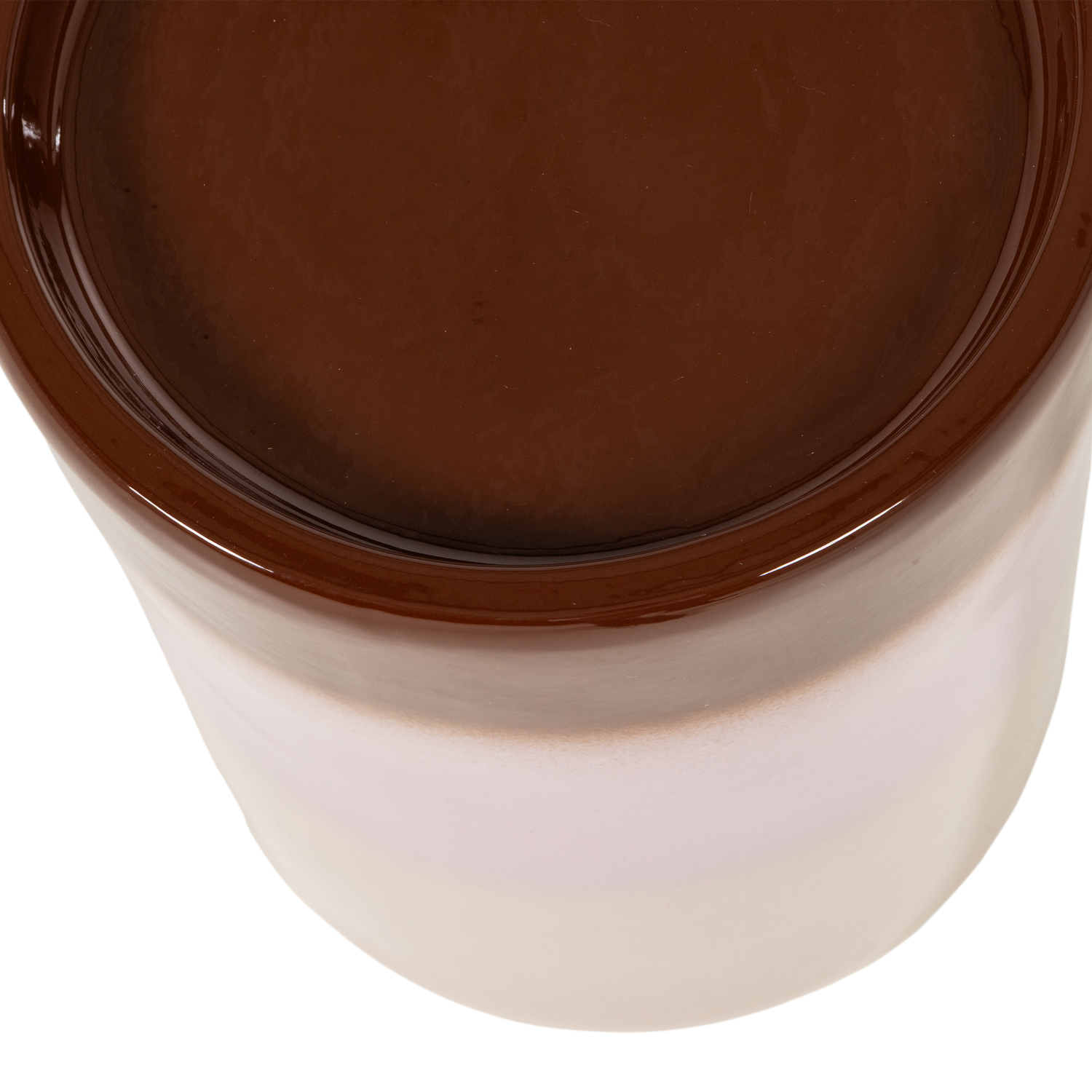 Seiten Tisch OLLO rosa mit braunem