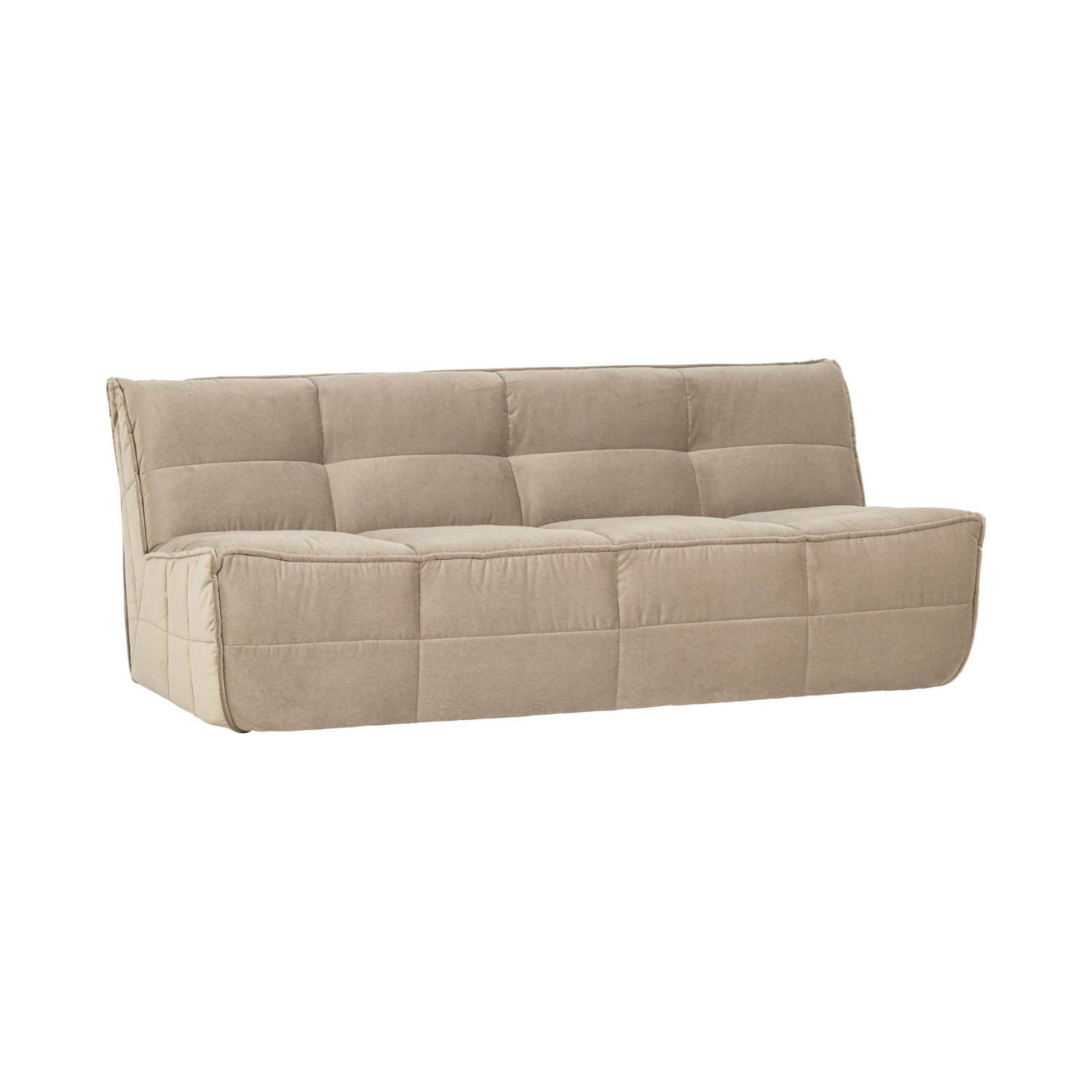 Velvet Sofa CLUSTER - 3-Seater Module in Sand