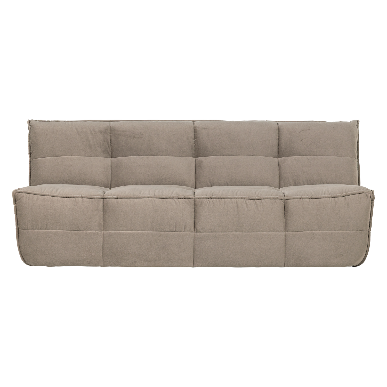 Sofa van fluweel CLUSTER - module voor 3 personen beige