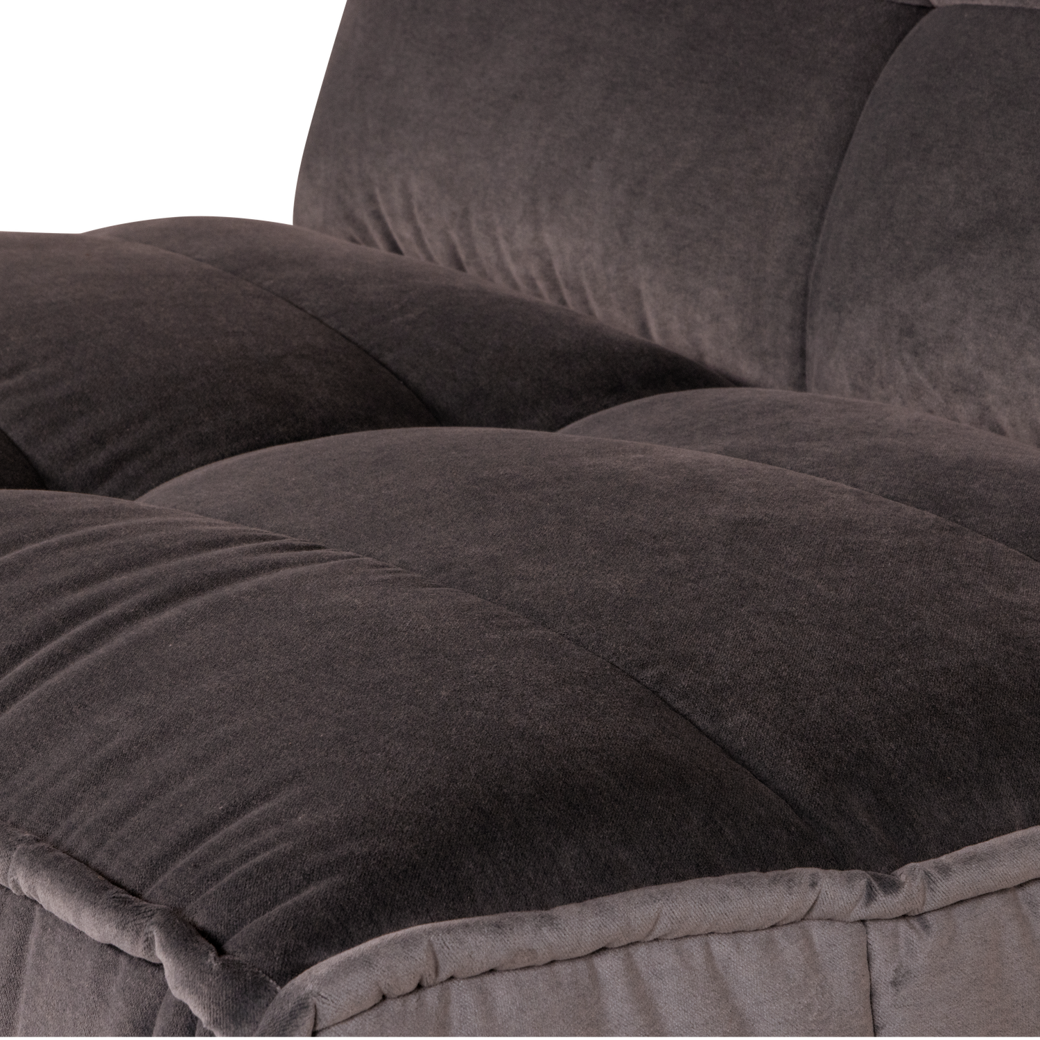 Fauteuil / fluwelen module CLUSTER chocolade