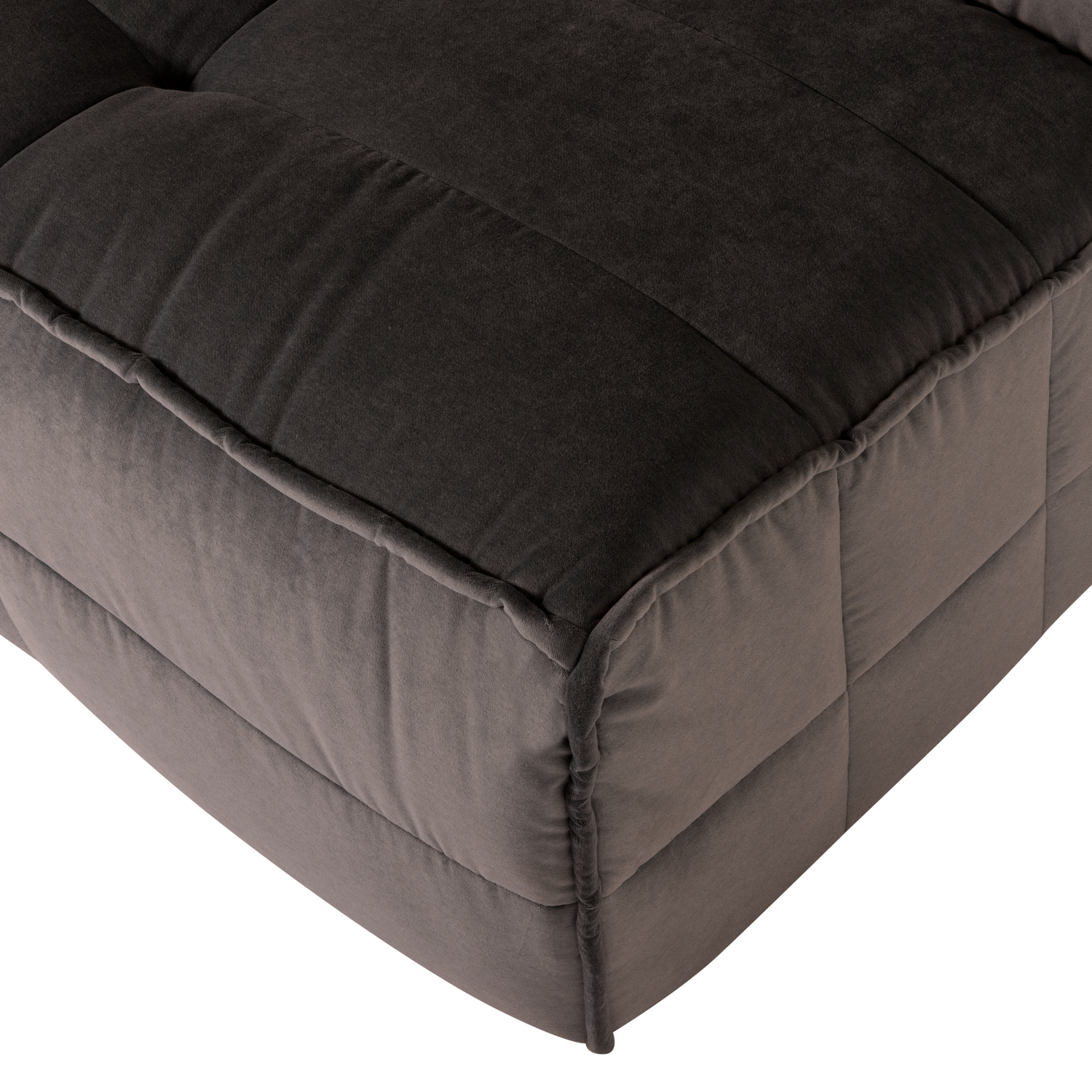 Fauteuil / fluwelen module CLUSTER chocolade