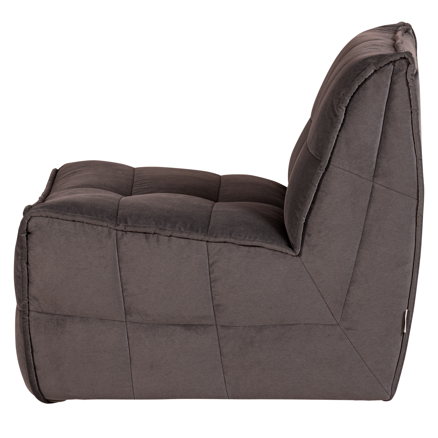 Fauteuil / fluwelen module CLUSTER chocolade