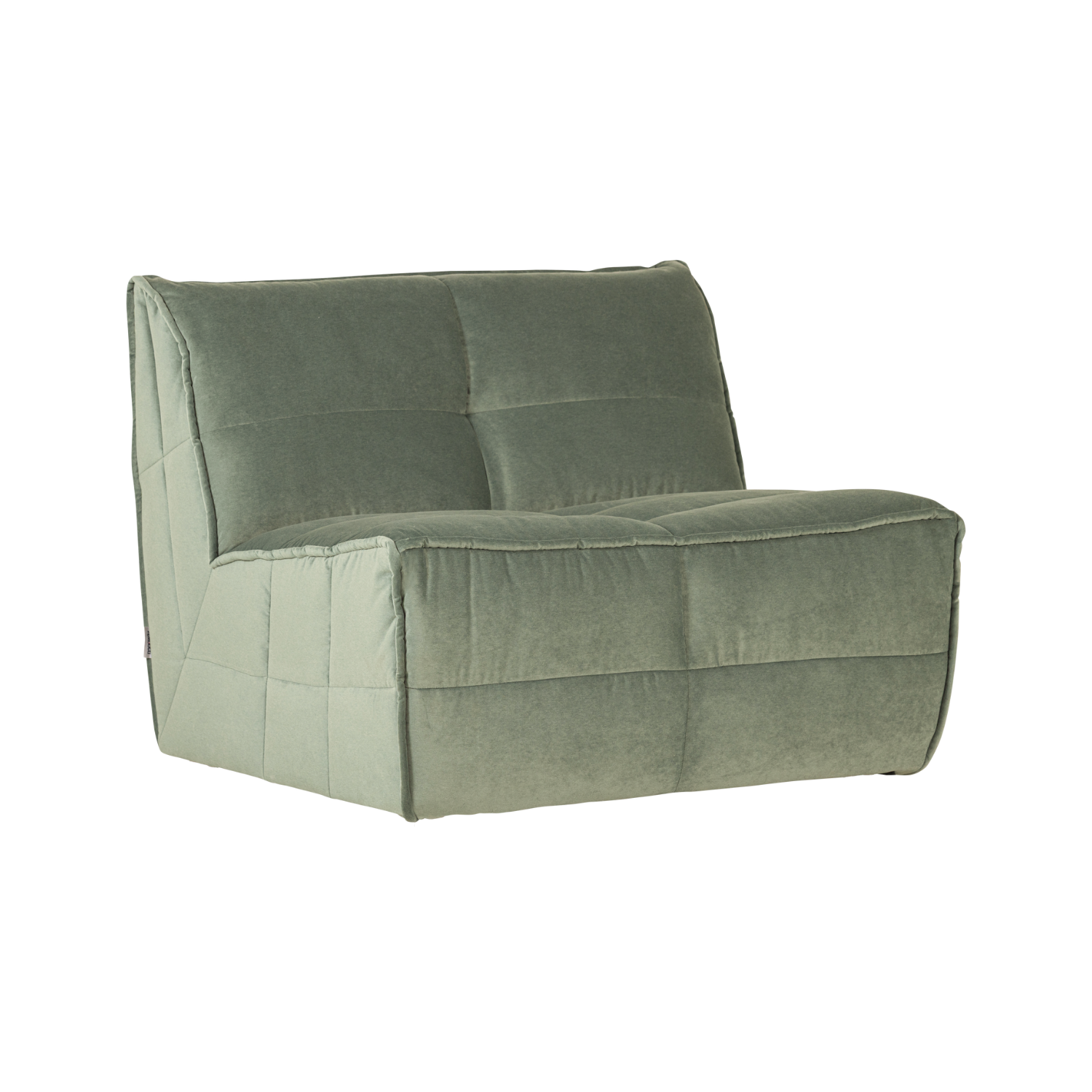 Fauteuil / fluwelen module CLUSTER pistache