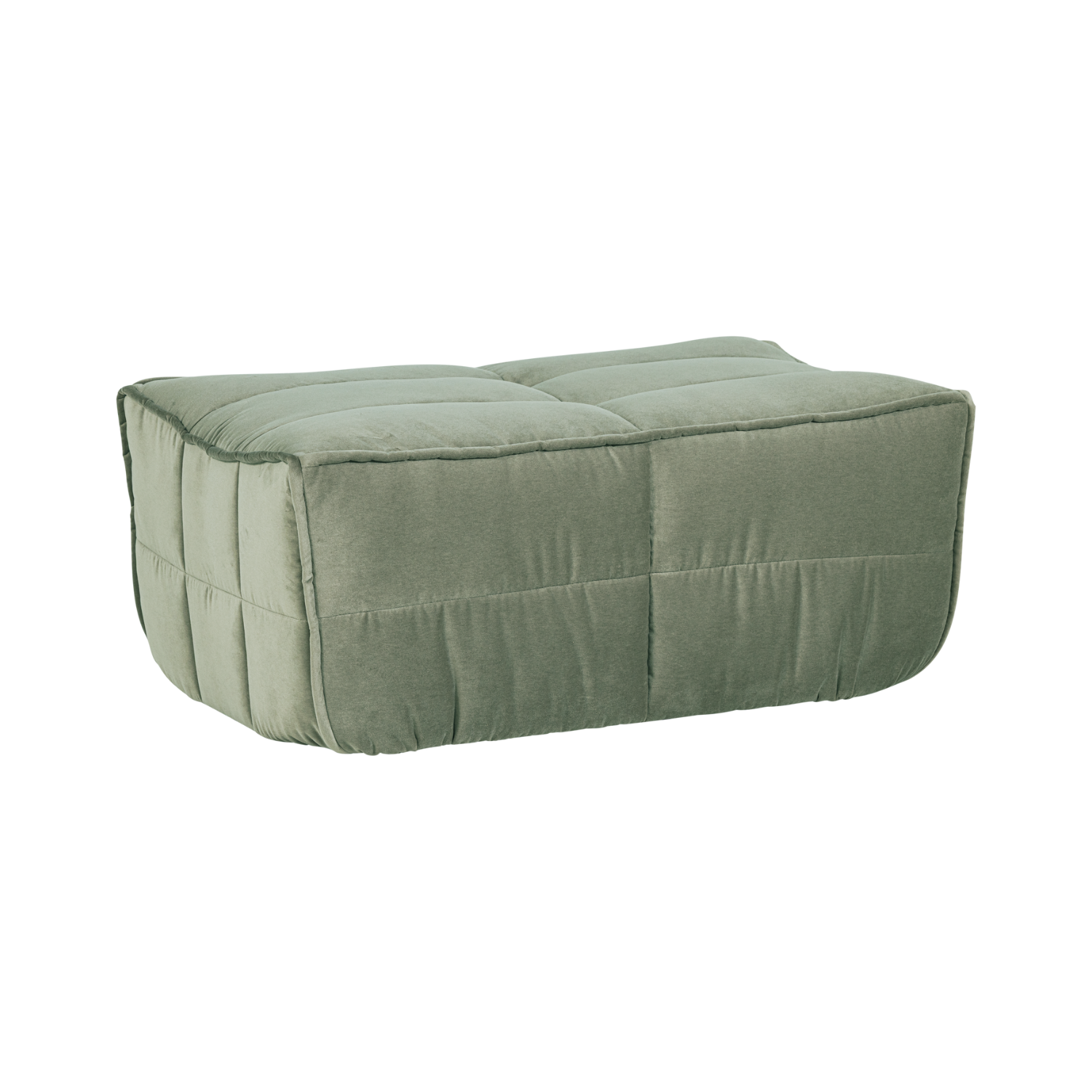 Puf aksamitny CLUSTER pistacjowy – Woood