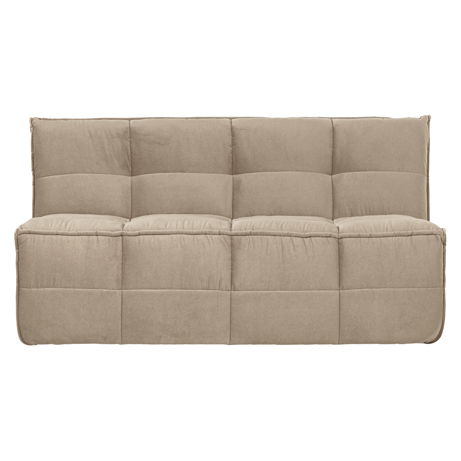 Kanapa aksamitna CLUSTER BENCH - moduł 3-osobowy piaskowy – Woood