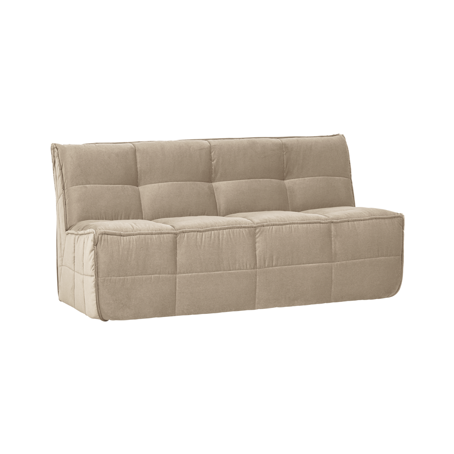 Sofa aksamitna CLUSTER BENCH - moduł 3-osobowy piaskowy – Woood