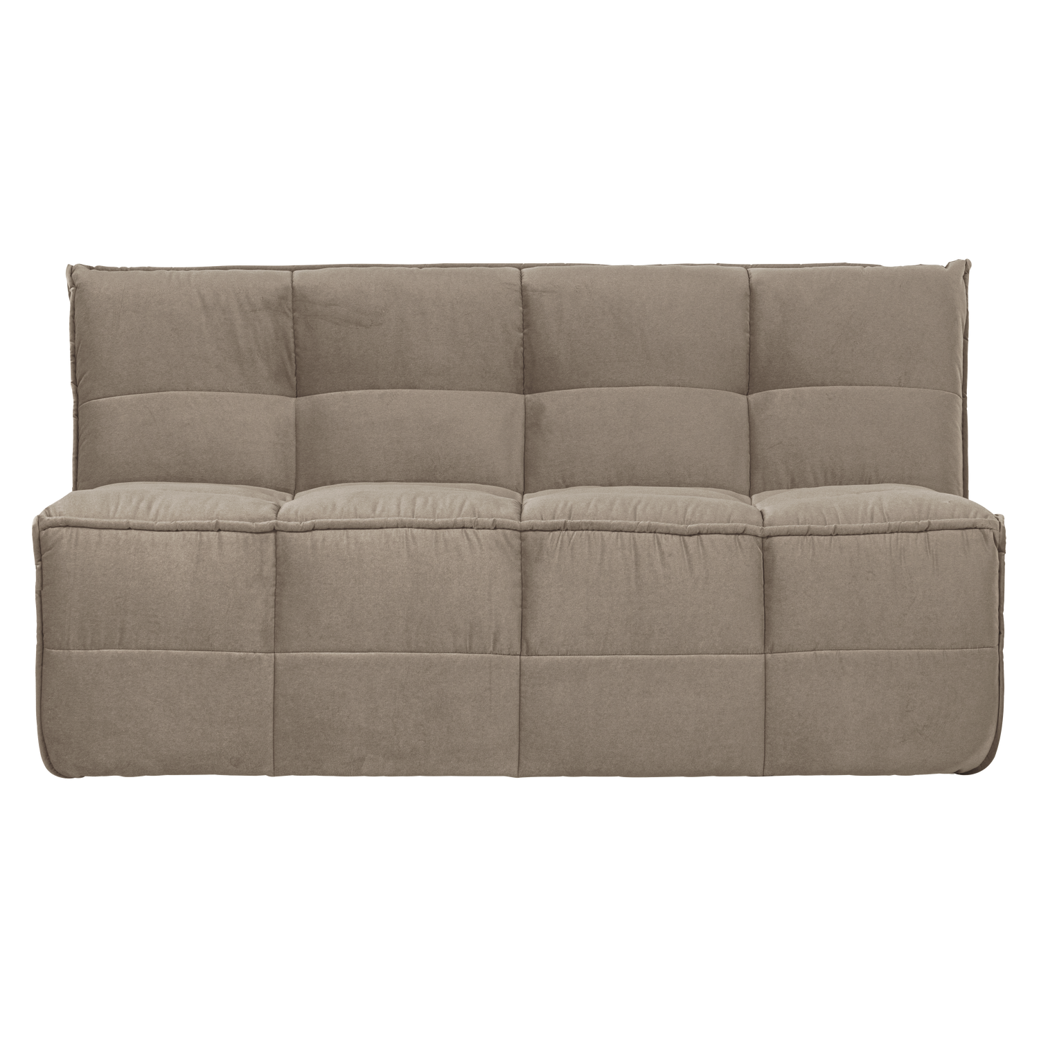 Kanapa modułowa aksamitna CLUSTER BENCH - element 3-osobowy beżowy – Woood