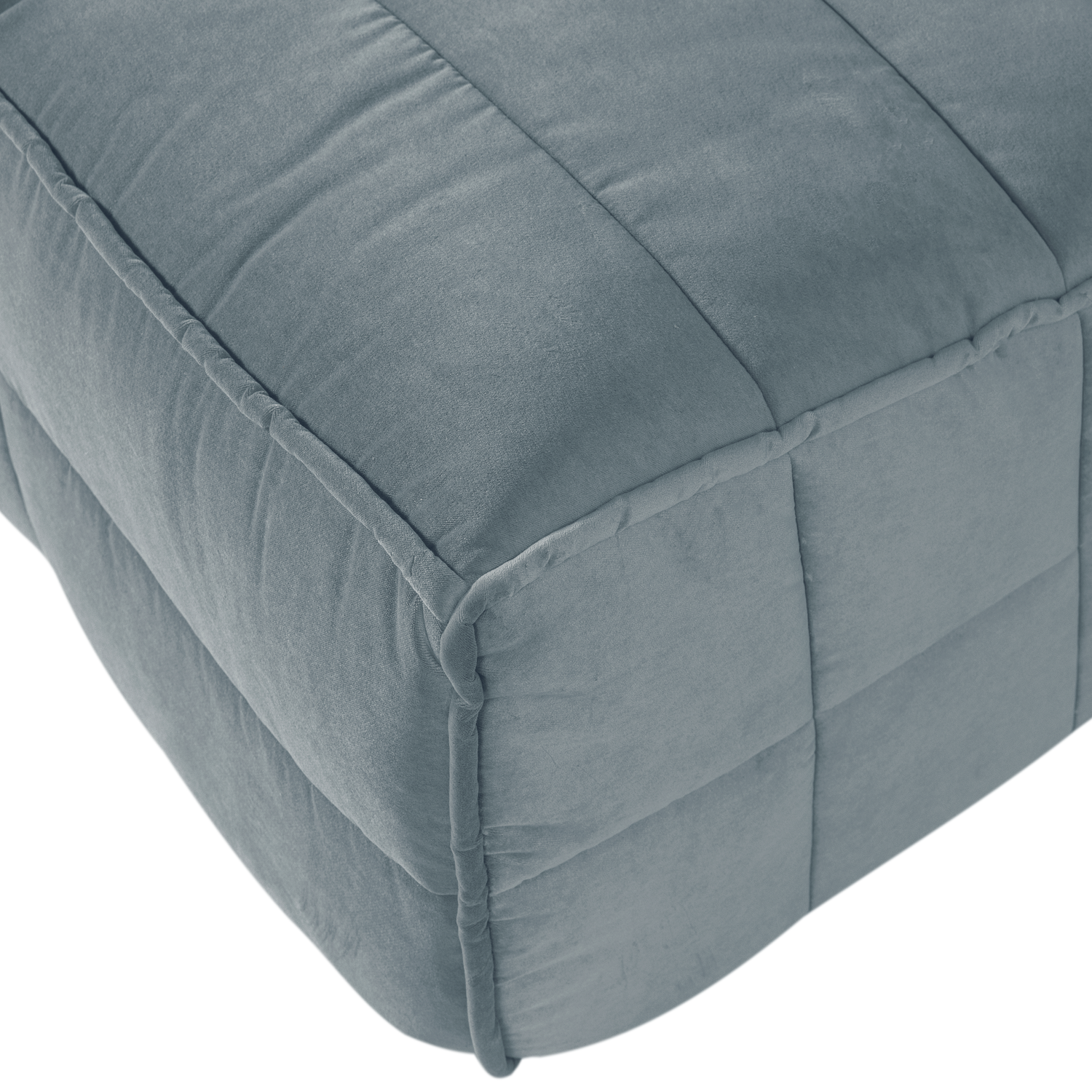 Sofa aksamitna CLUSTER BENCH - moduł 3-osobowy turkusowy do salonu
