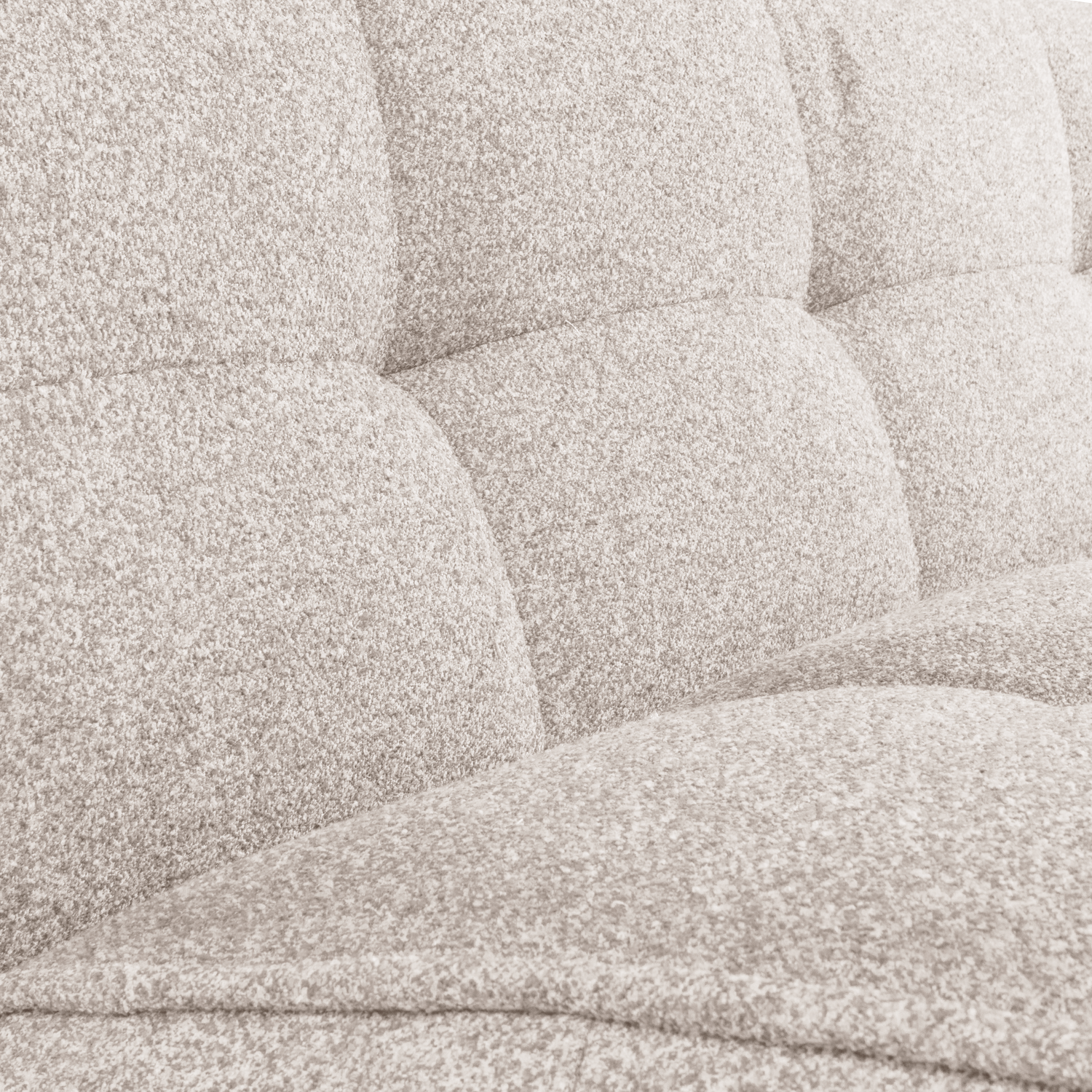 Sofa CLUSTER - module voor 3 personen zandkleurige bouclé