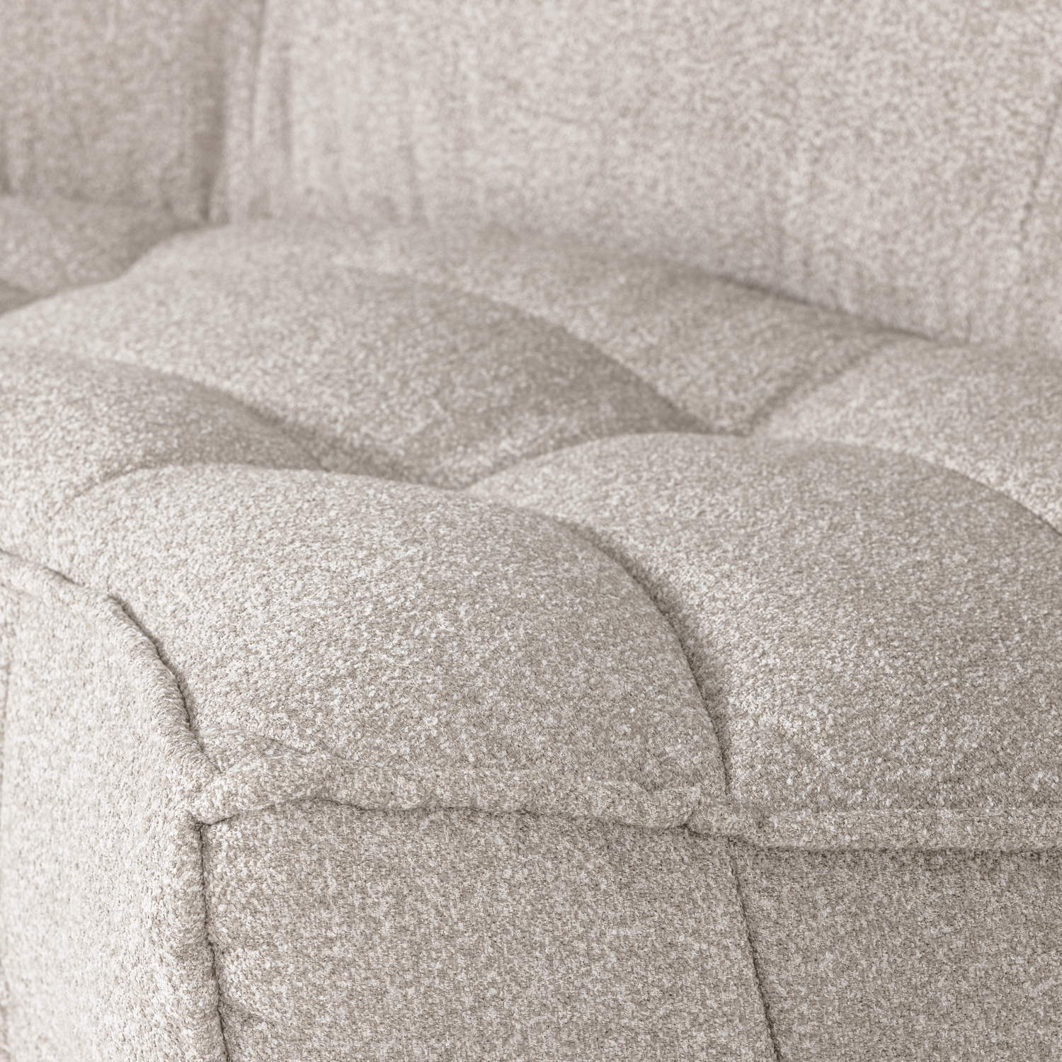 Sofa CLUSTER - hoekmodule zandkleurige bouclé