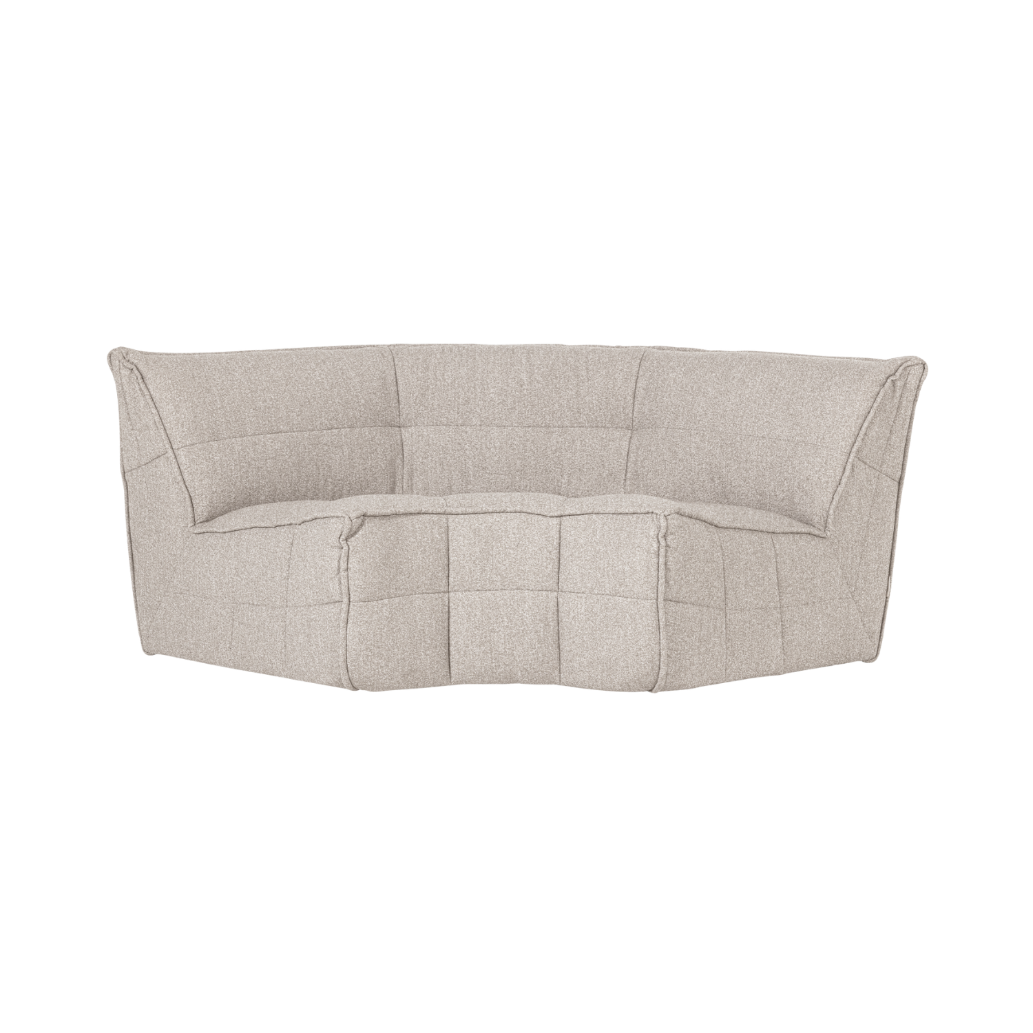Sofa CLUSTER - hoekmodule zandkleurige bouclé