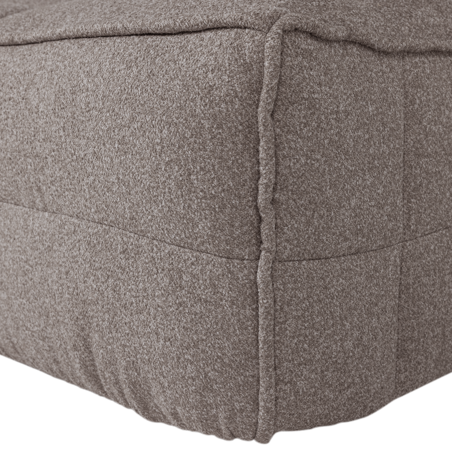 Puf CLUSTER bruin bouclé