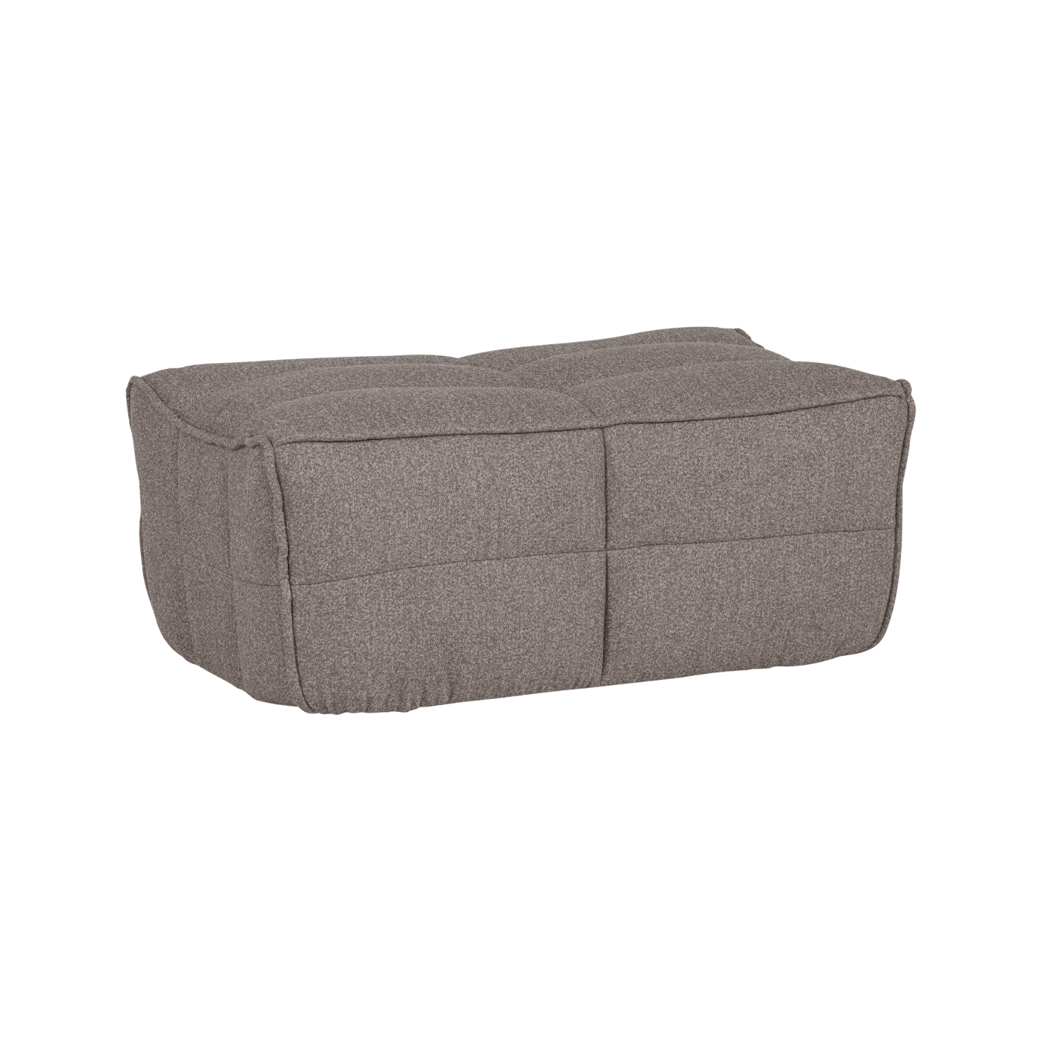 Puf CLUSTER bruin bouclé