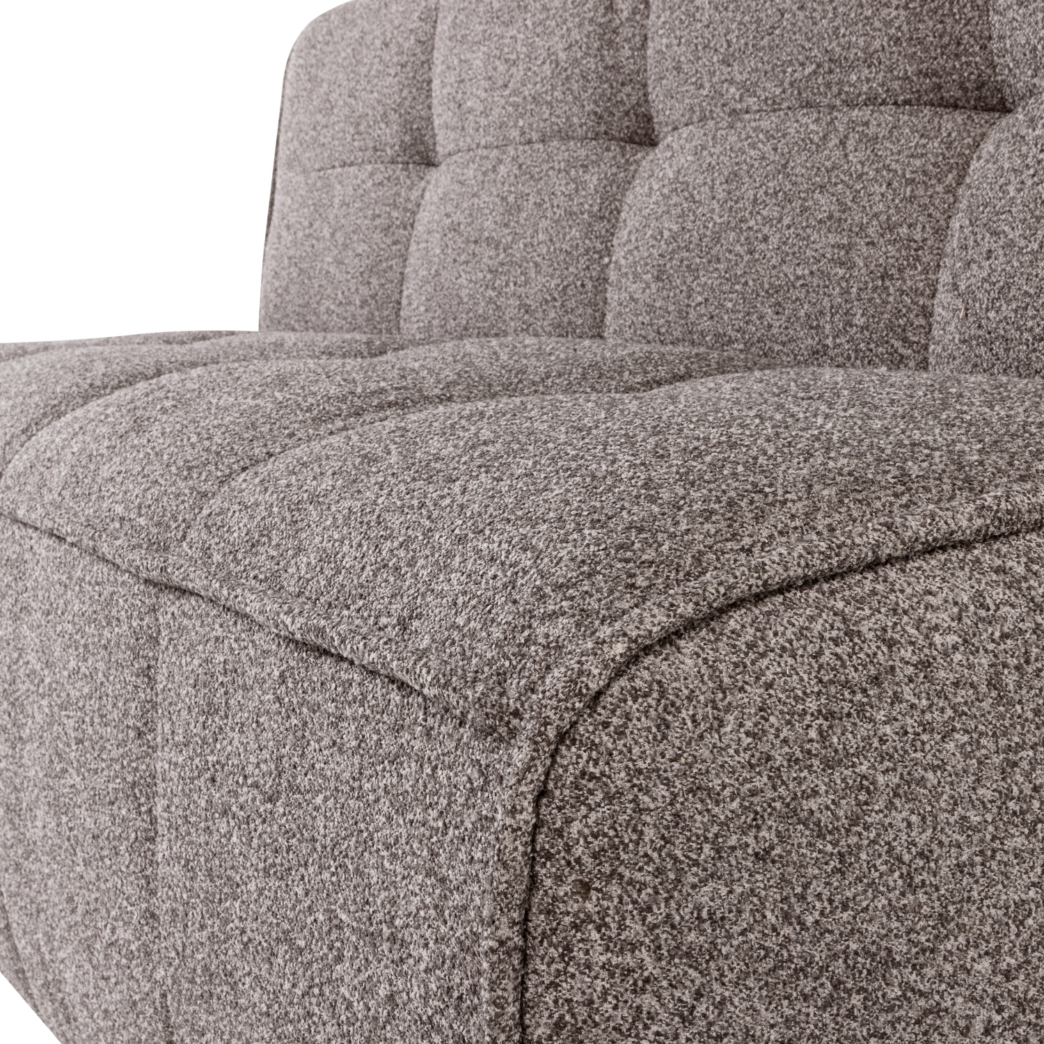 Sofa CLUSTER BENCH - moduł 3-osobowy szarobrązowy bouclé do salonu