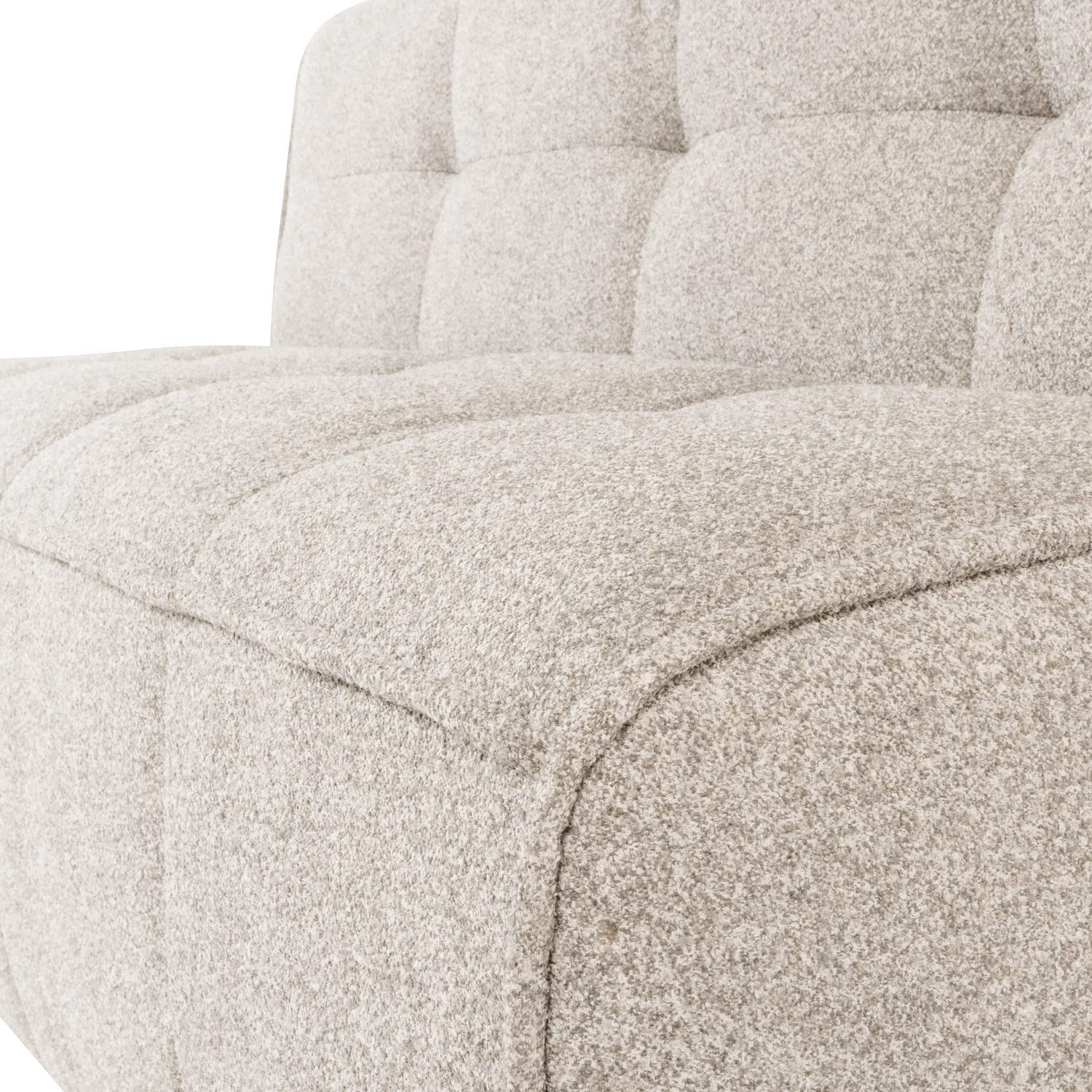 Sofa CLUSTER BENCH - moduł 3-osobowy piaskowy bouclé do salonu