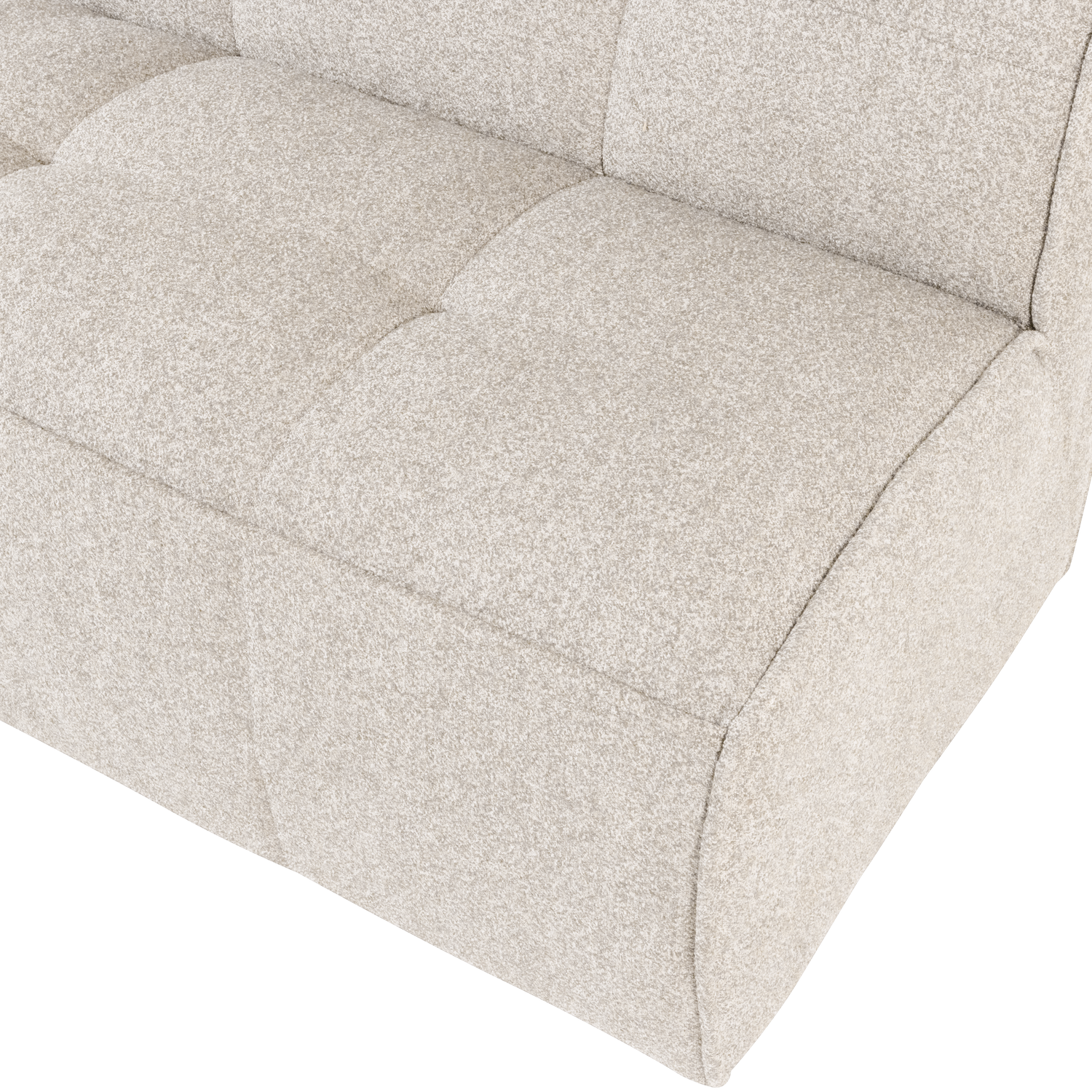 Sofa CLUSTER BENCH - moduł 3-osobowy piaskowy bouclé – styl nowoczesny