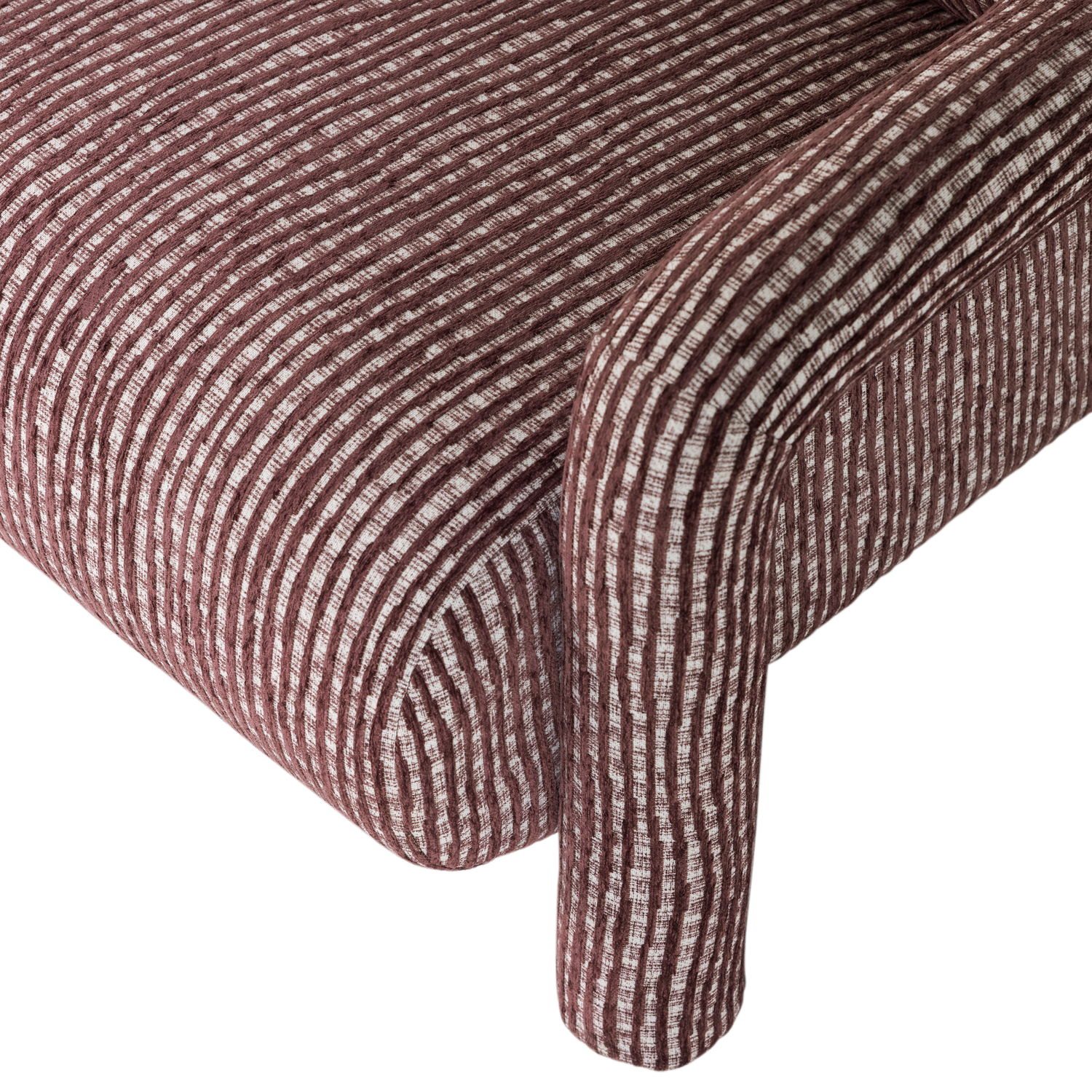 Fauteuil LENNY grijs met bordeauxrood