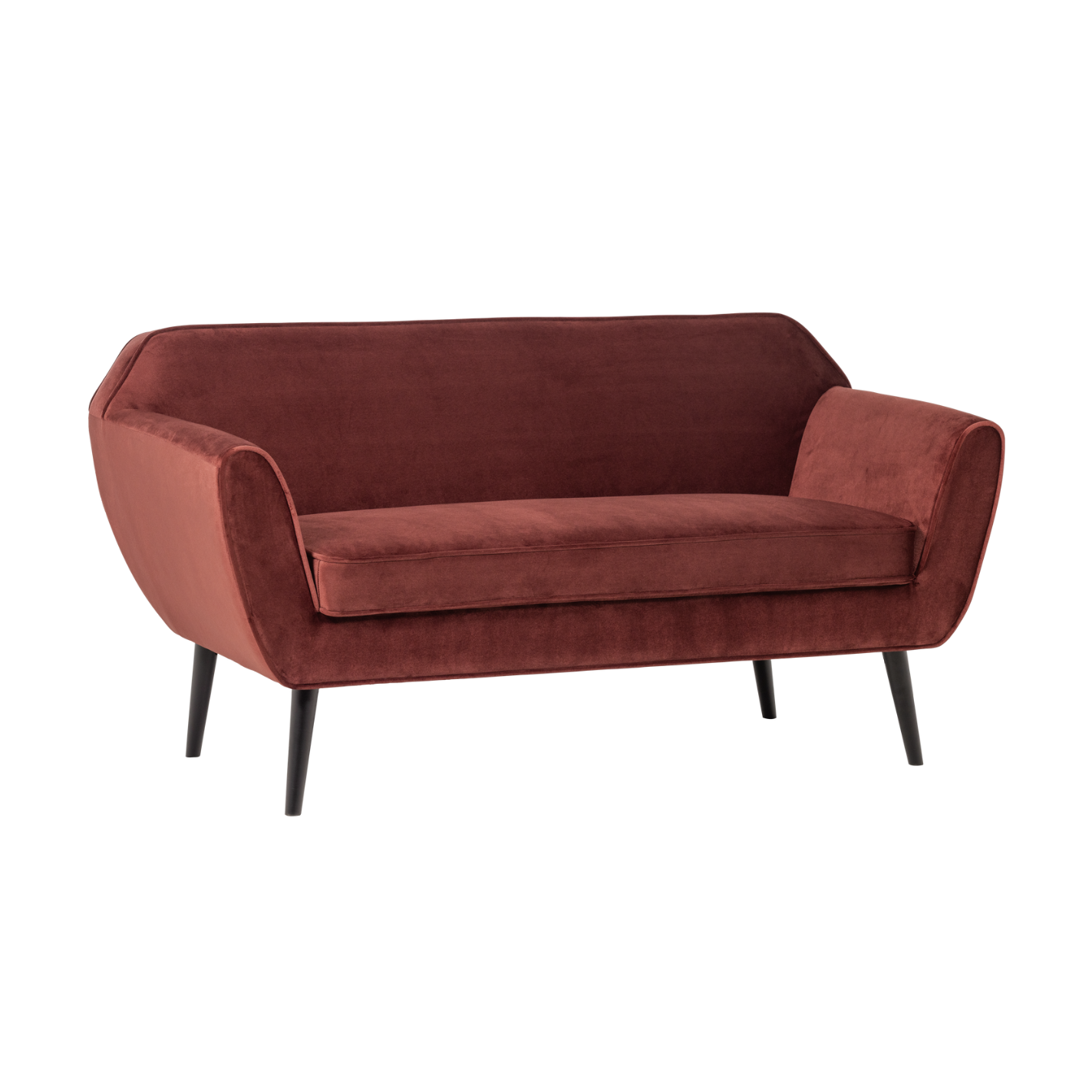 Burgundy Velvet 2-Seater Sofa ROCCO
