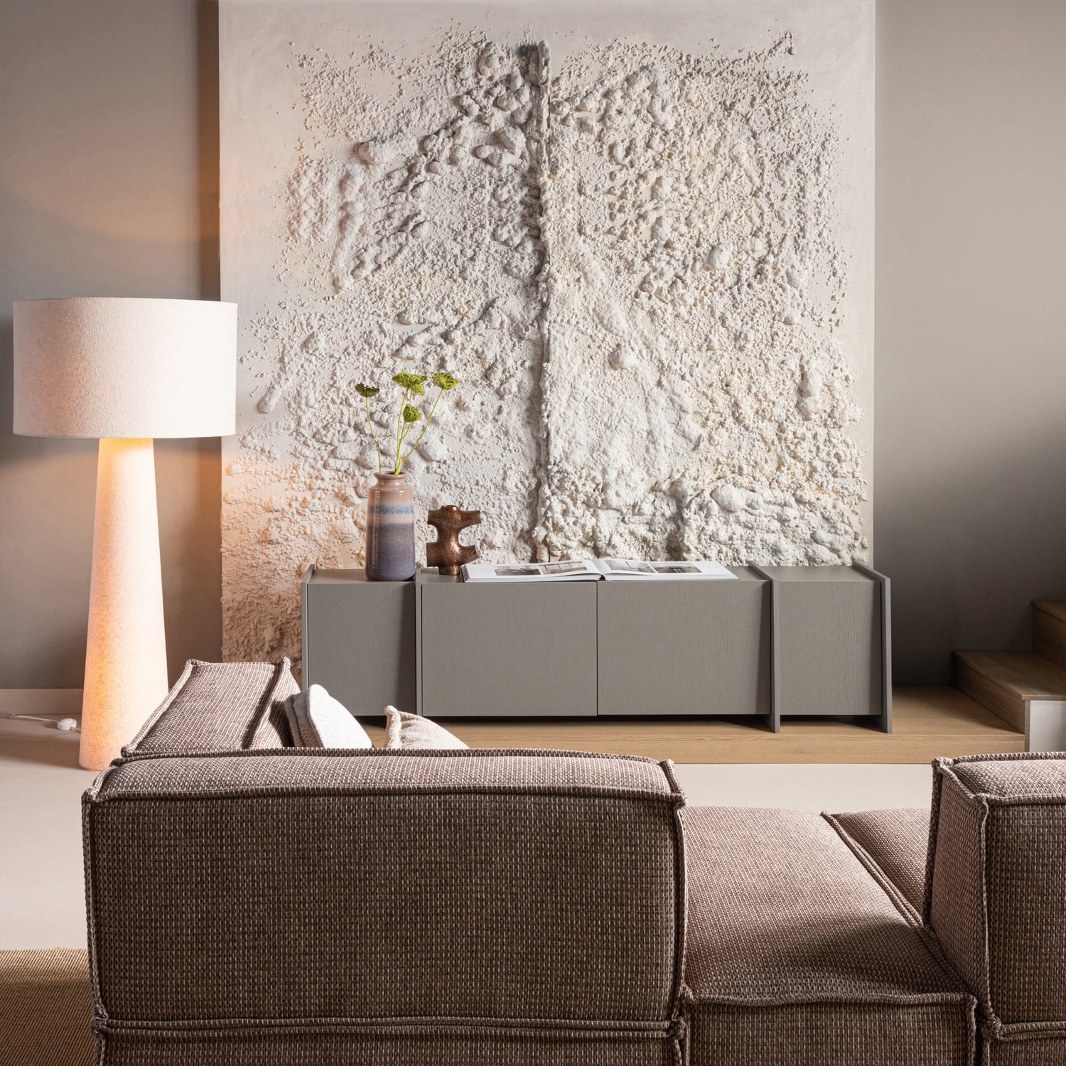 TV-meubel BROCK warm grijs