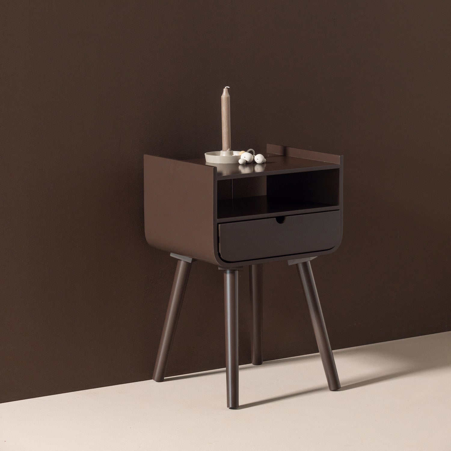 NILS Chocolate Brown Nightstand