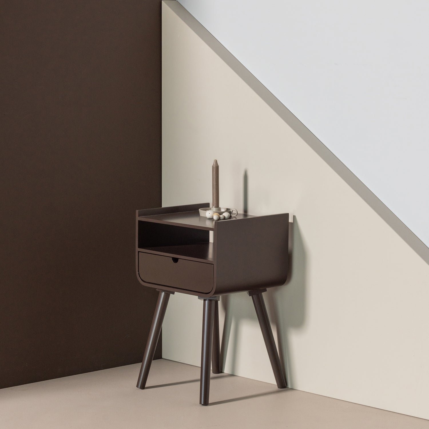 NILS Chocolate Brown Nightstand