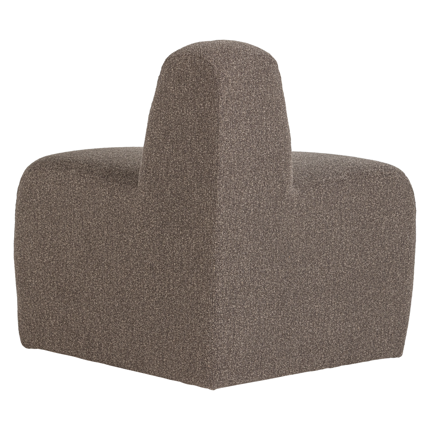 Sofa modułowa MOJO BENCH - element narożny zaokrąglony brązowy bouclé do salonu – Woood