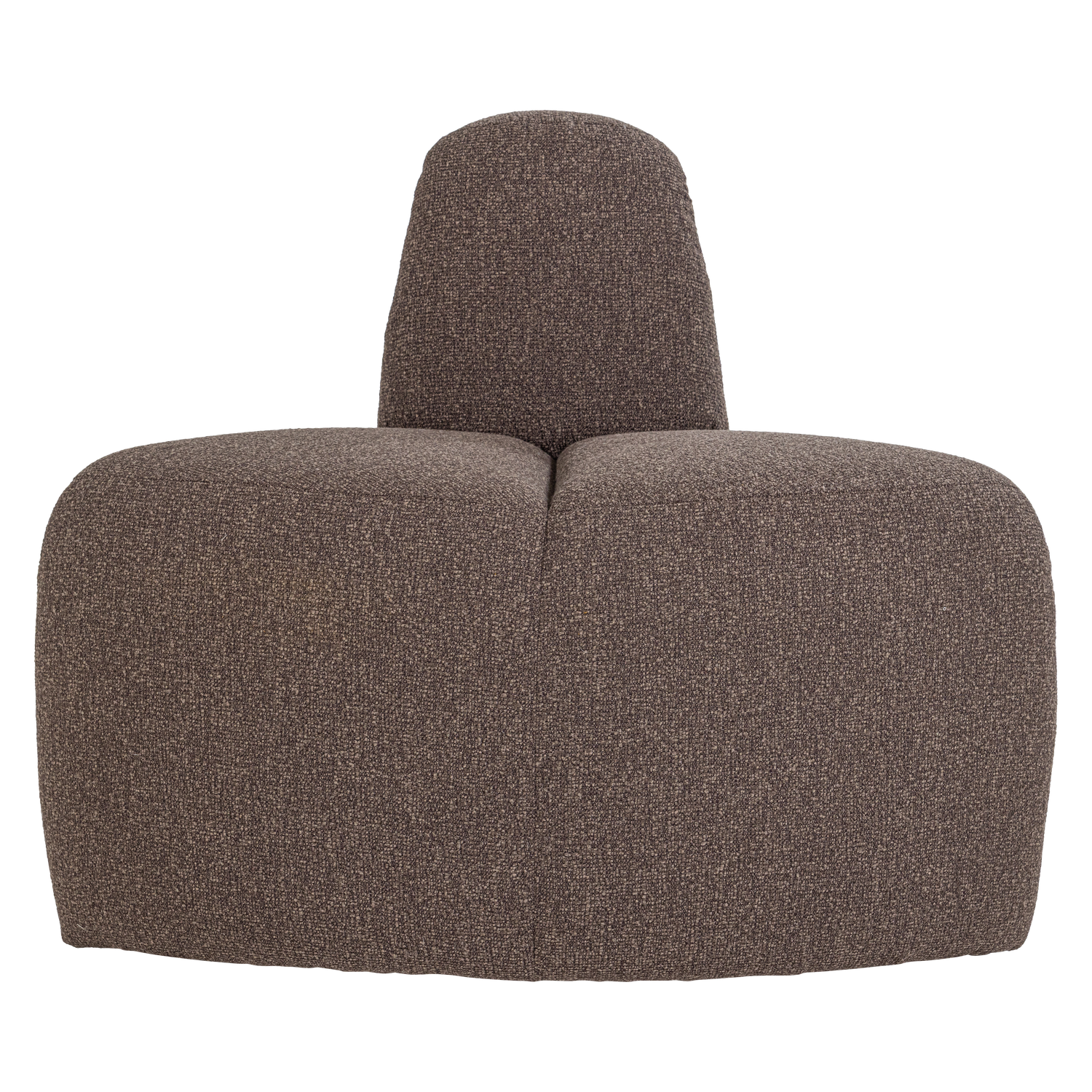 Kanapa modułowa MOJO BENCH - element narożny zaokrąglony brązowy bouclé – Woood