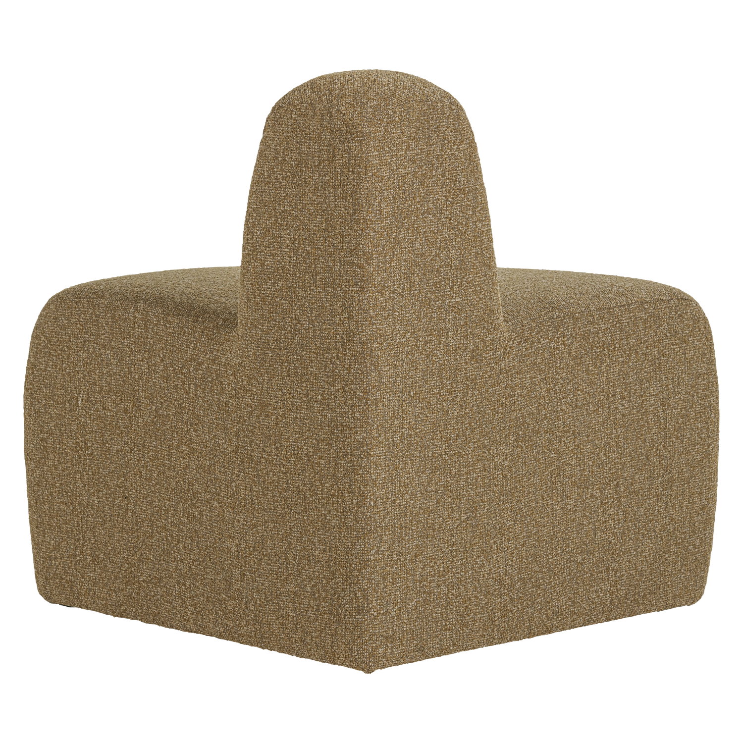 Sofa modułowa MOJO BENCH - element narożny zaokrąglony miodowy bouclé do salonu – Woood