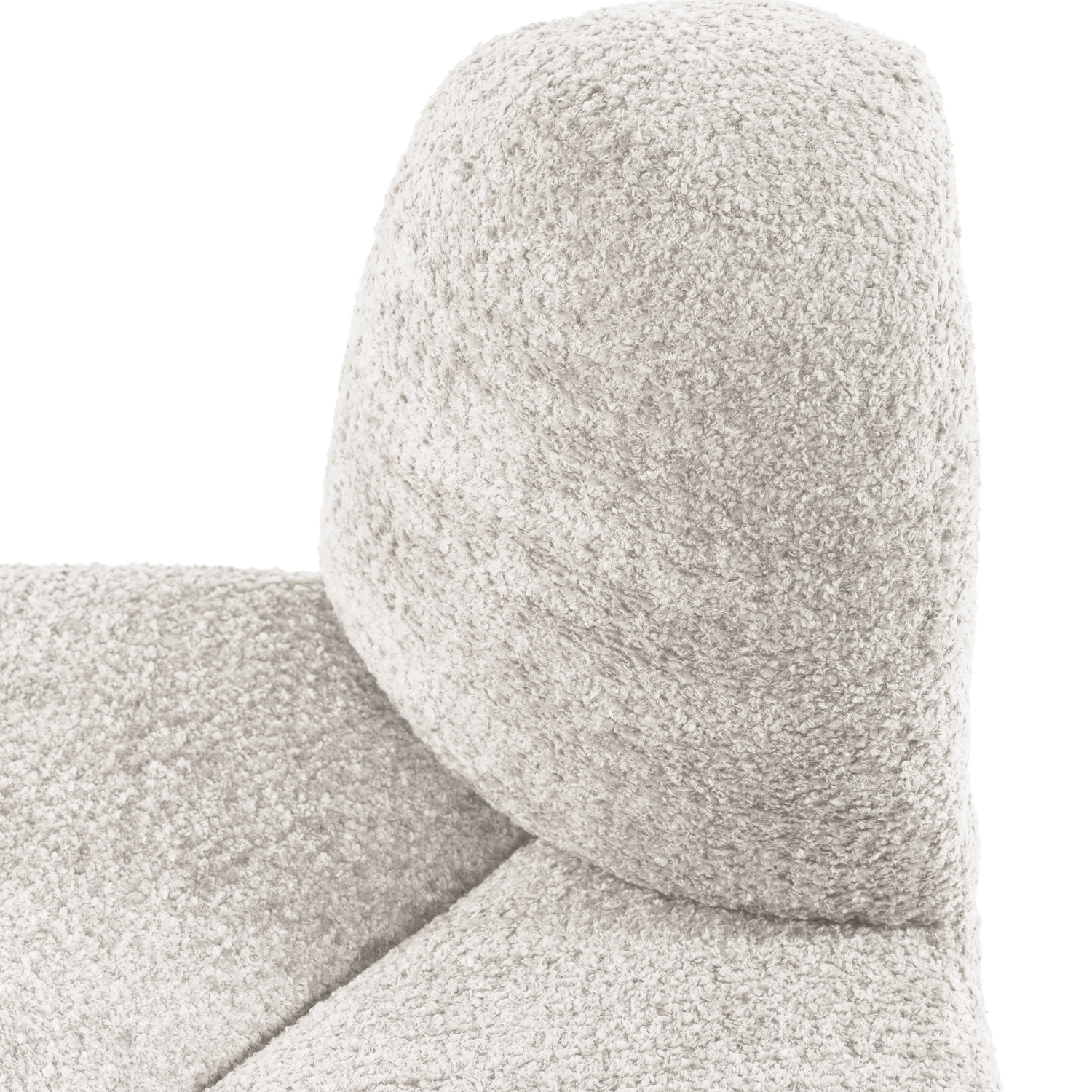 Sofa modułowa MOJO BENCH - element narożny zaokrąglony ecru szenil do salonu