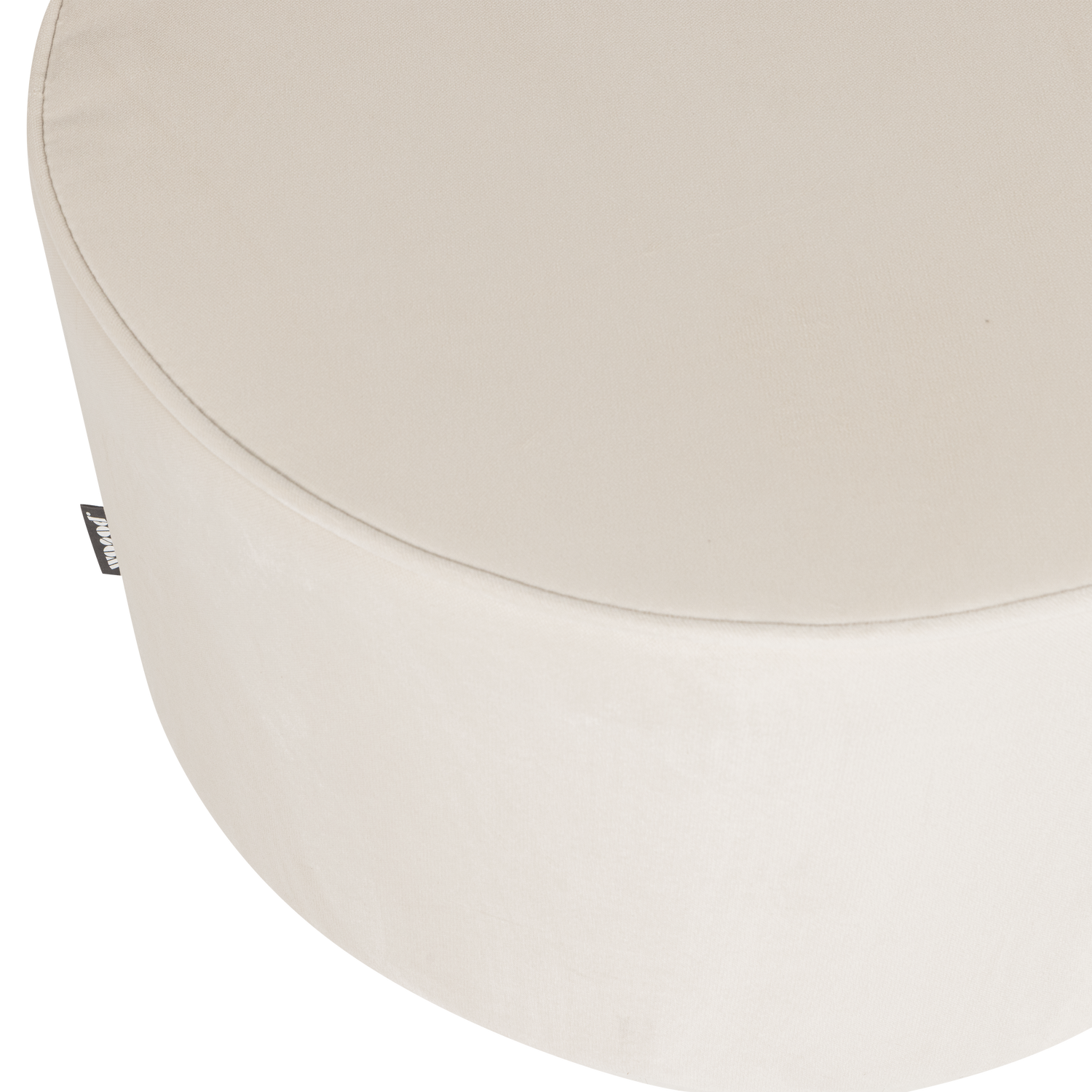 Velvet Pouf SARA Broken White