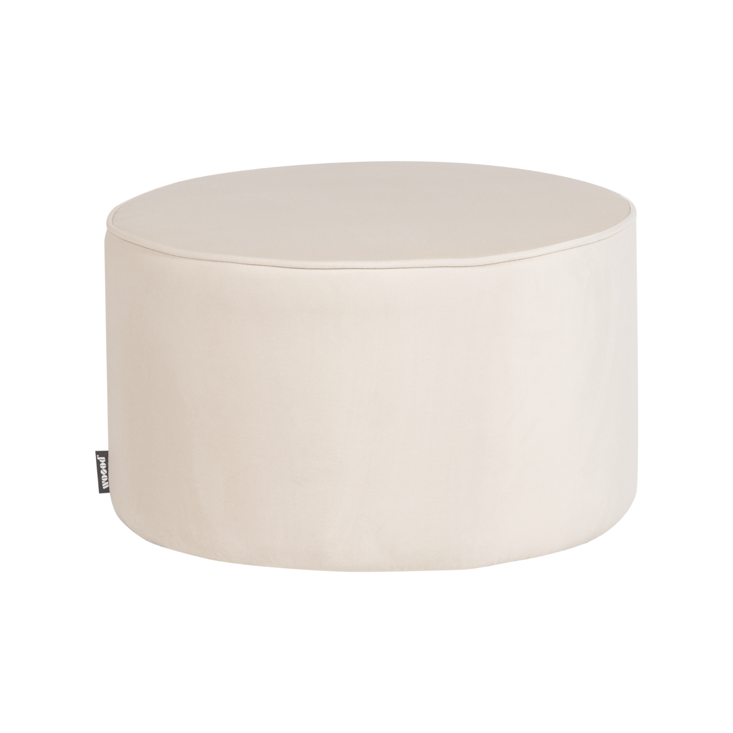 Velvet Pouf SARA Broken White