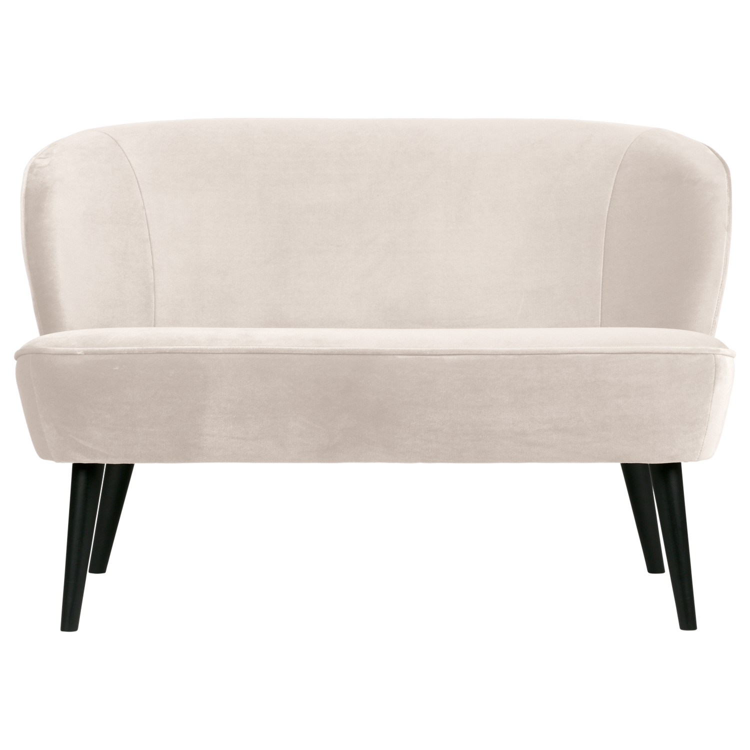 Sofa van fluweel SARA gebroken wit